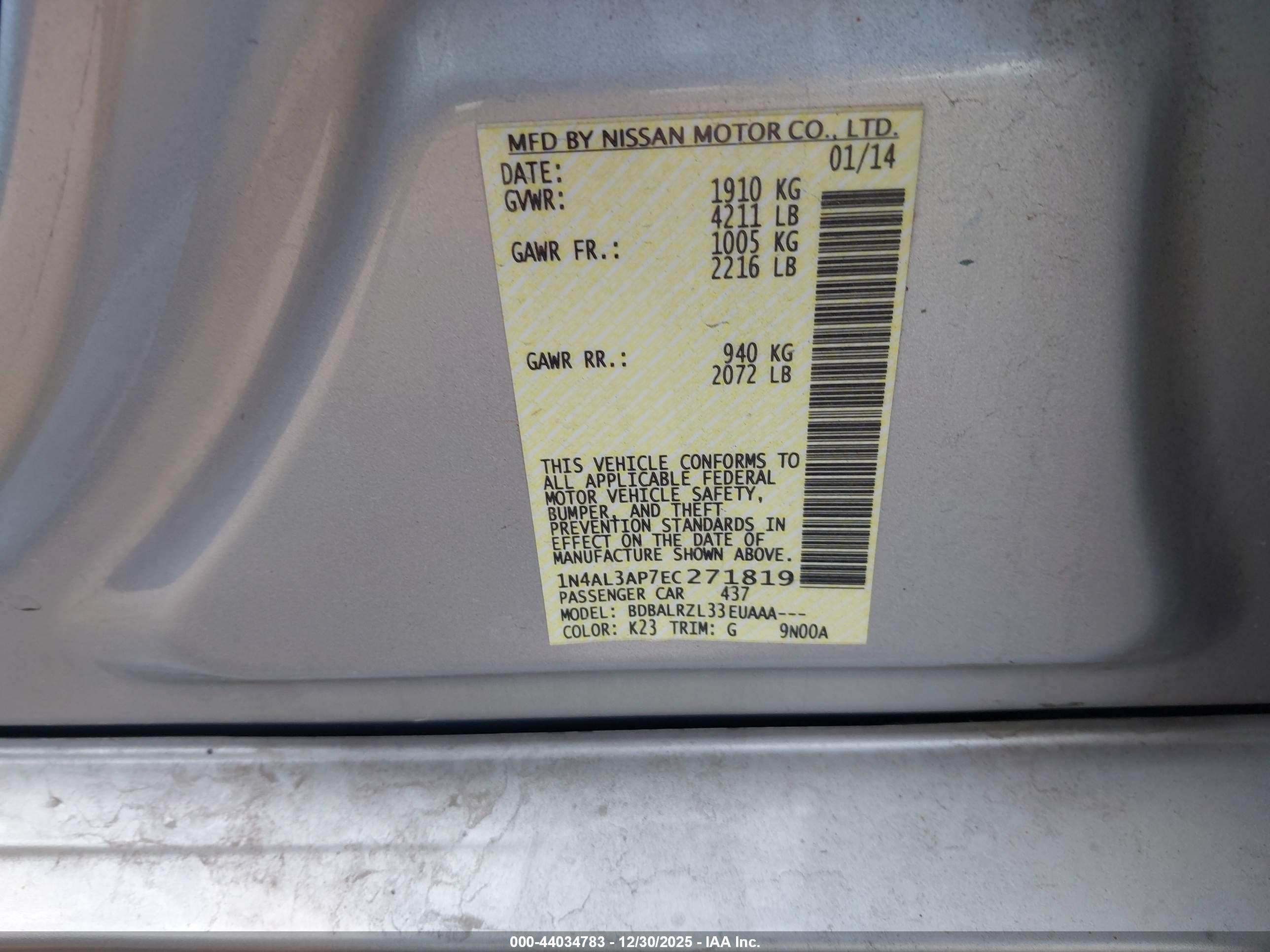 NISSAN ALTIMA image 9