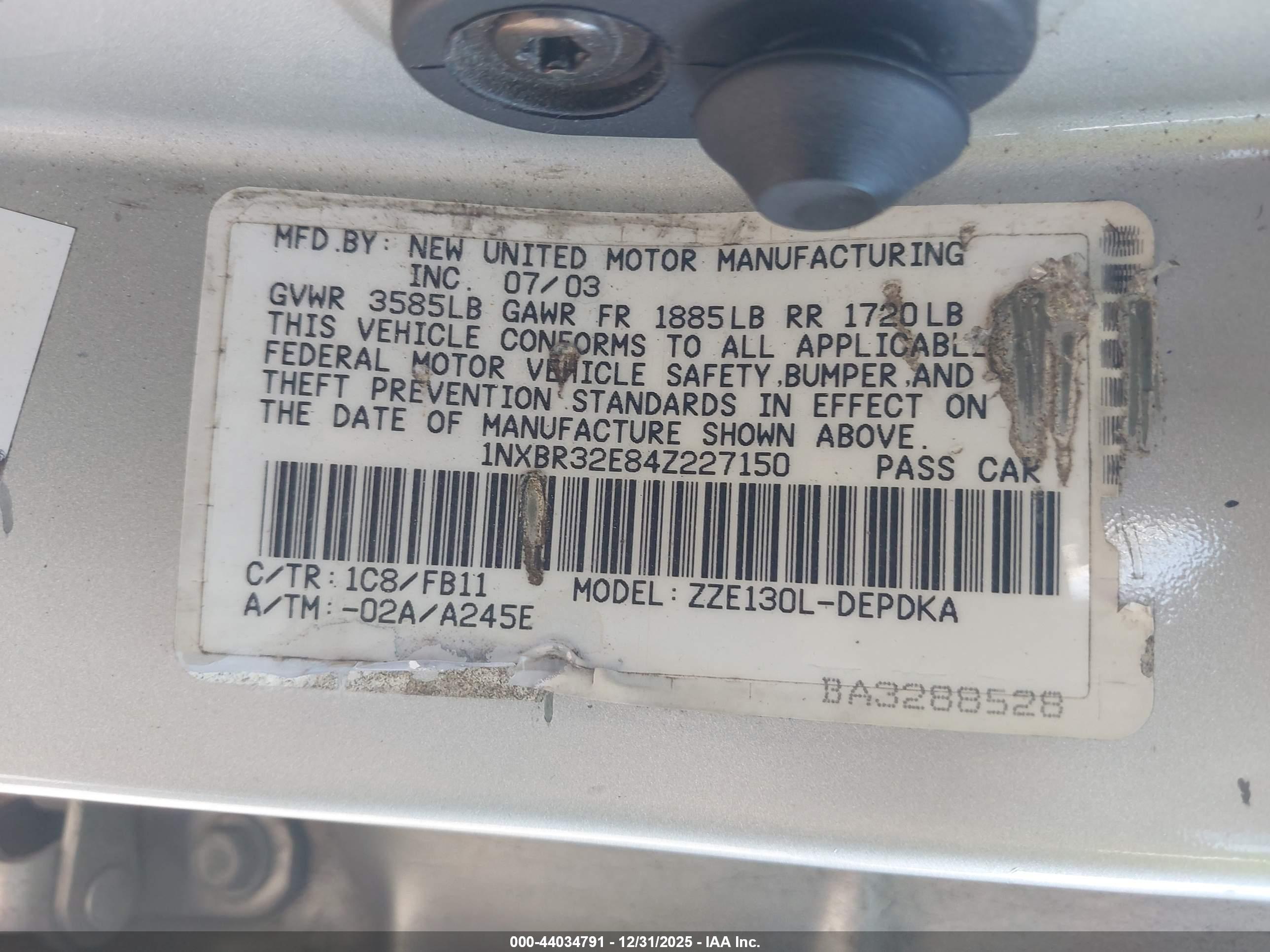 TOYOTA COROLLA image 9