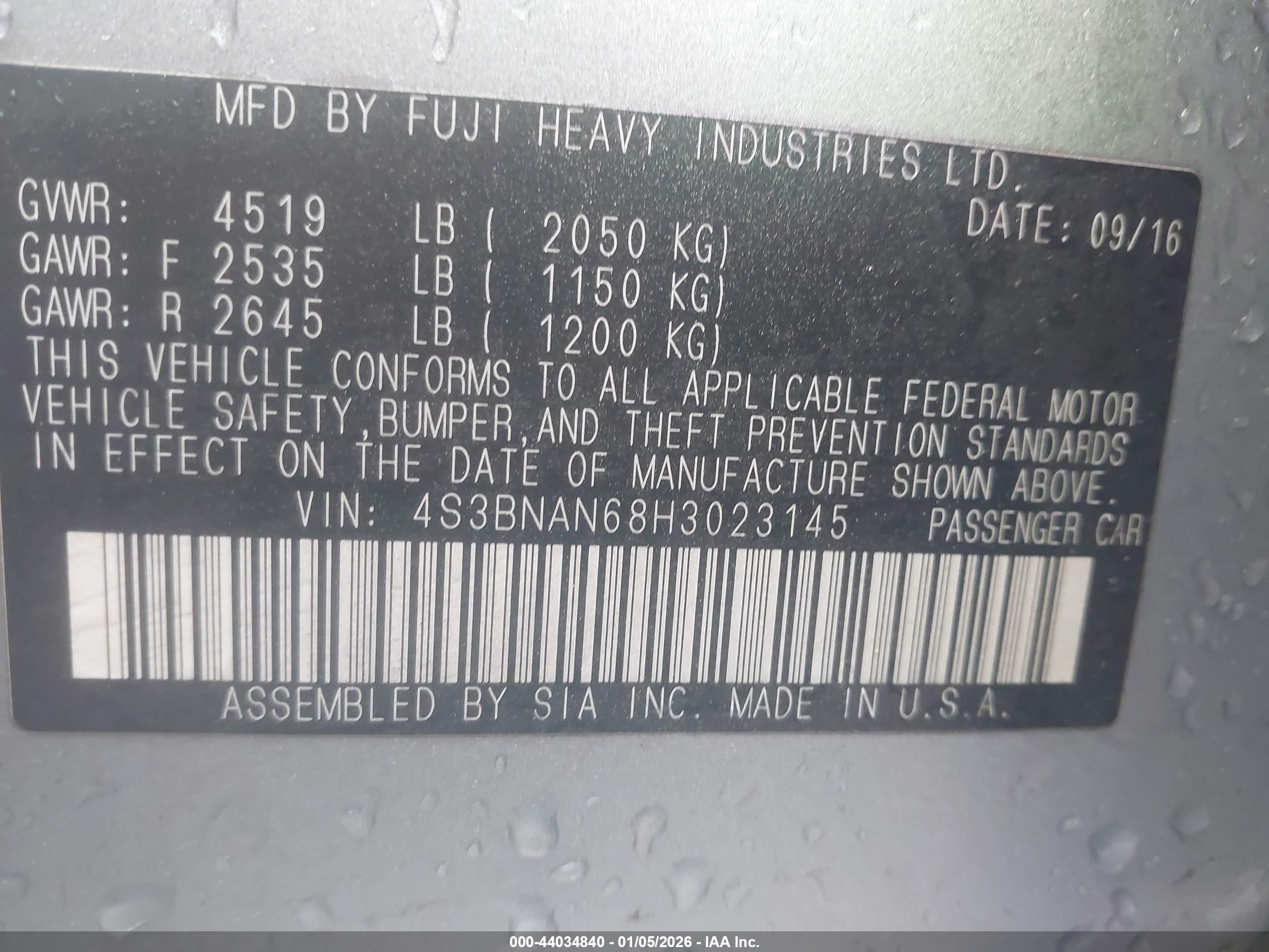 SUBARU LEGACY image 9