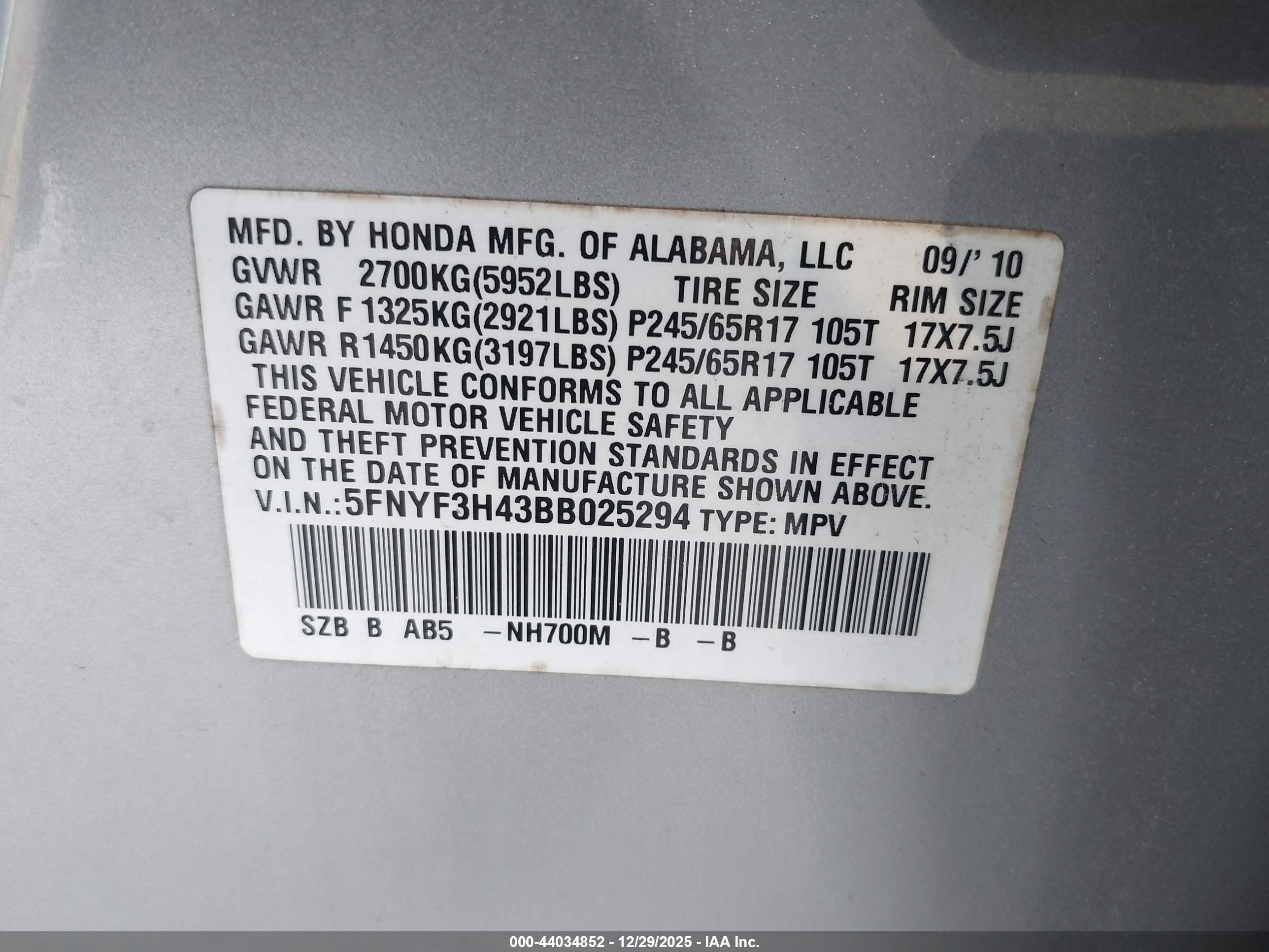 HONDA PILOT image 9