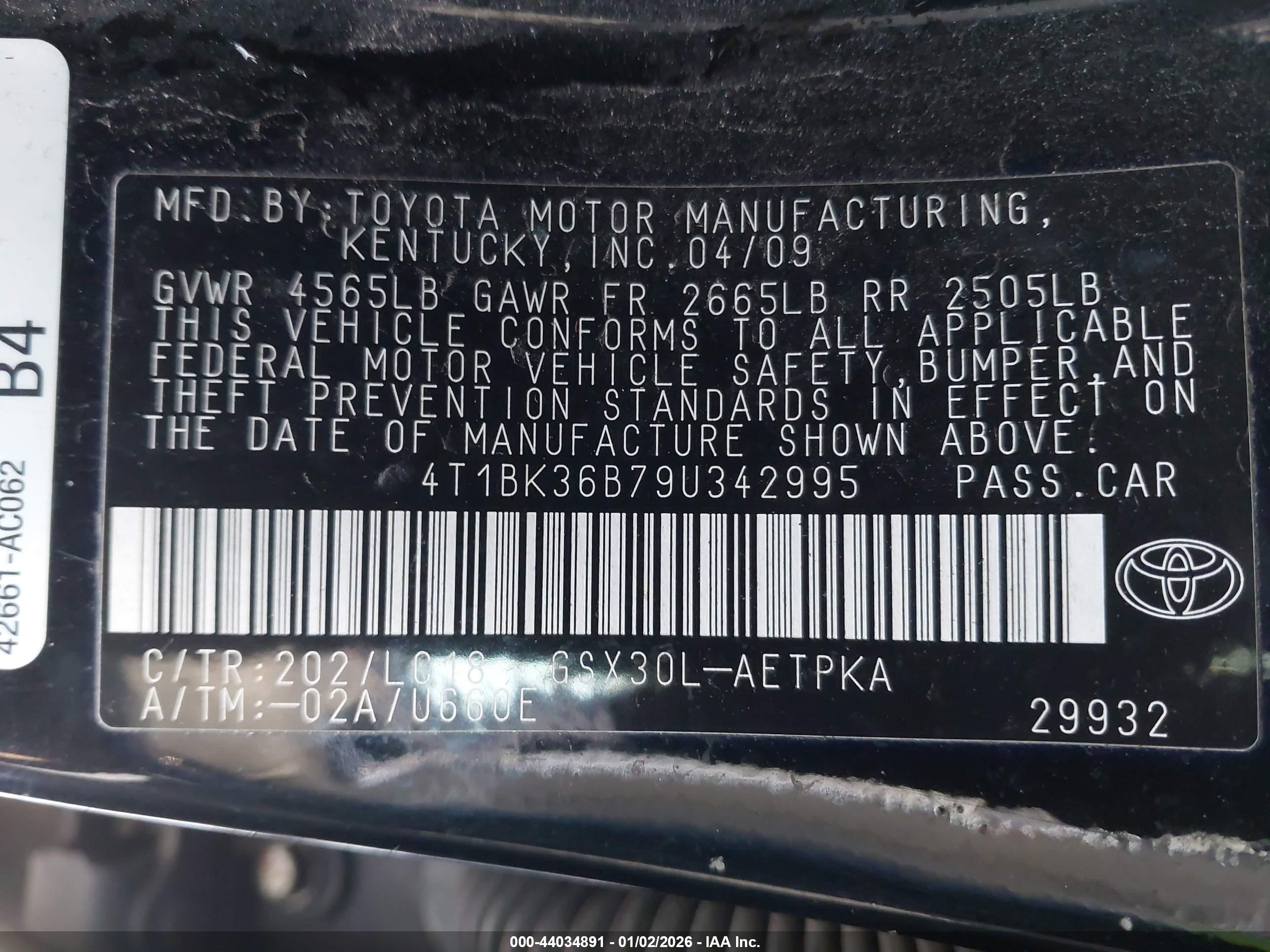 TOYOTA AVALON image 9