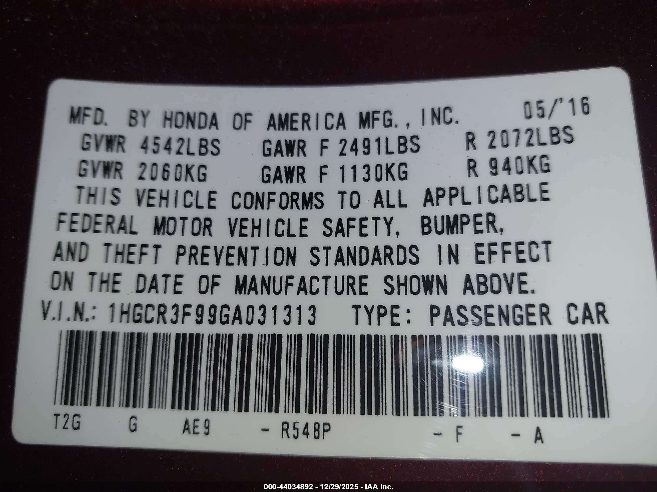 HONDA ACCORD image 9
