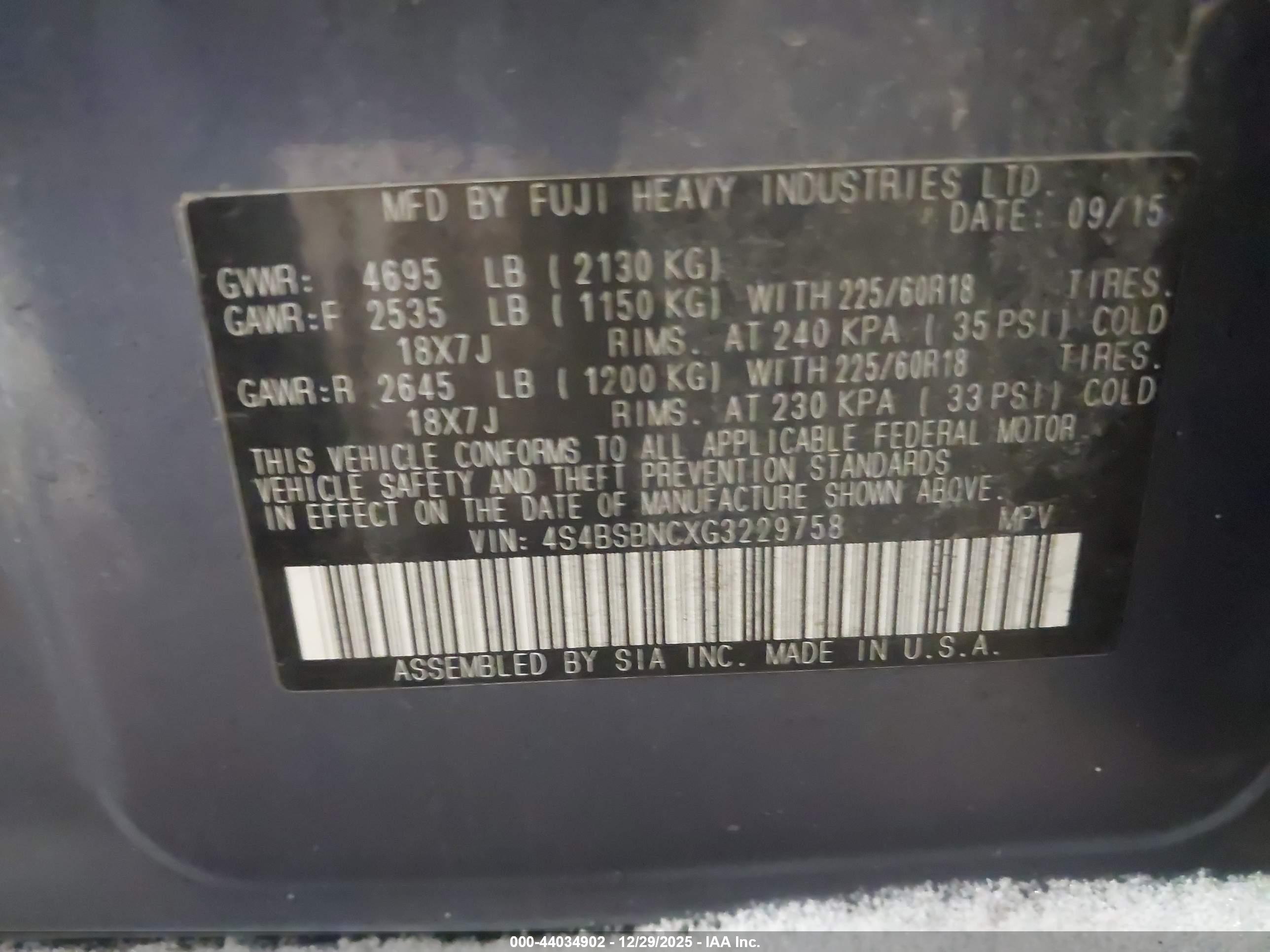 SUBARU OUTBACK image 9