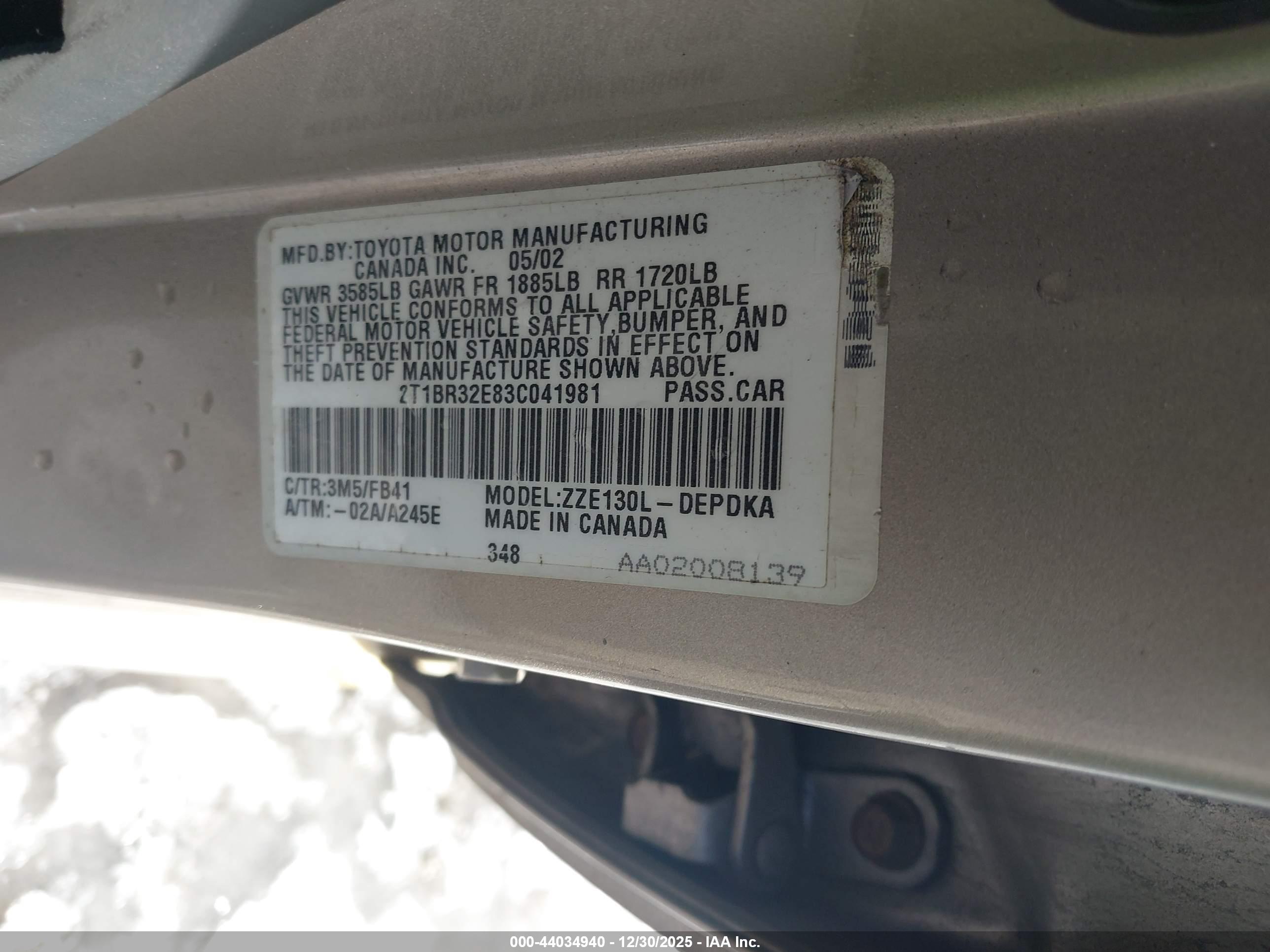 TOYOTA COROLLA image 9