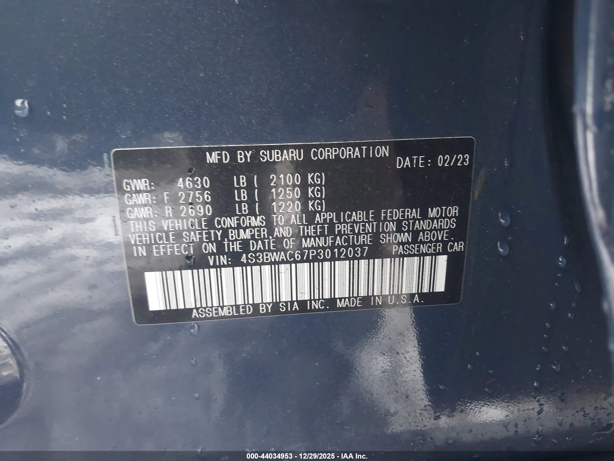 SUBARU LEGACY image 9