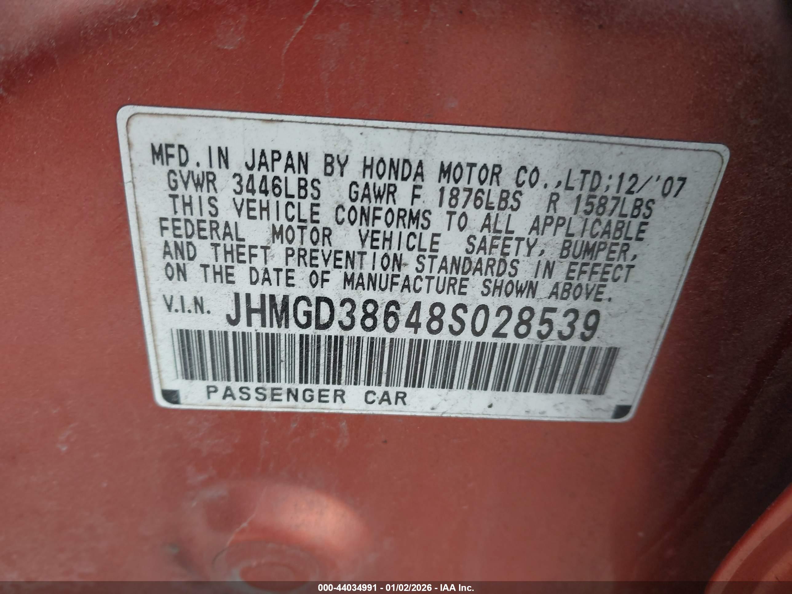 HONDA FIT image 9