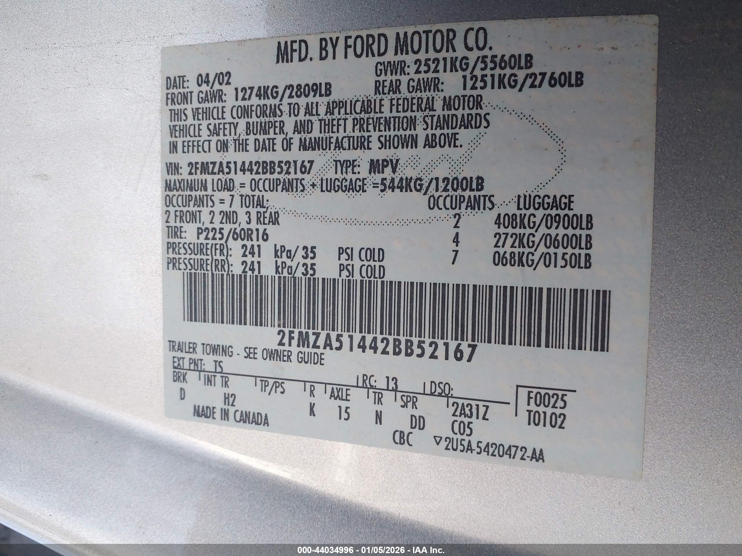 FORD WINDSTAR image 9