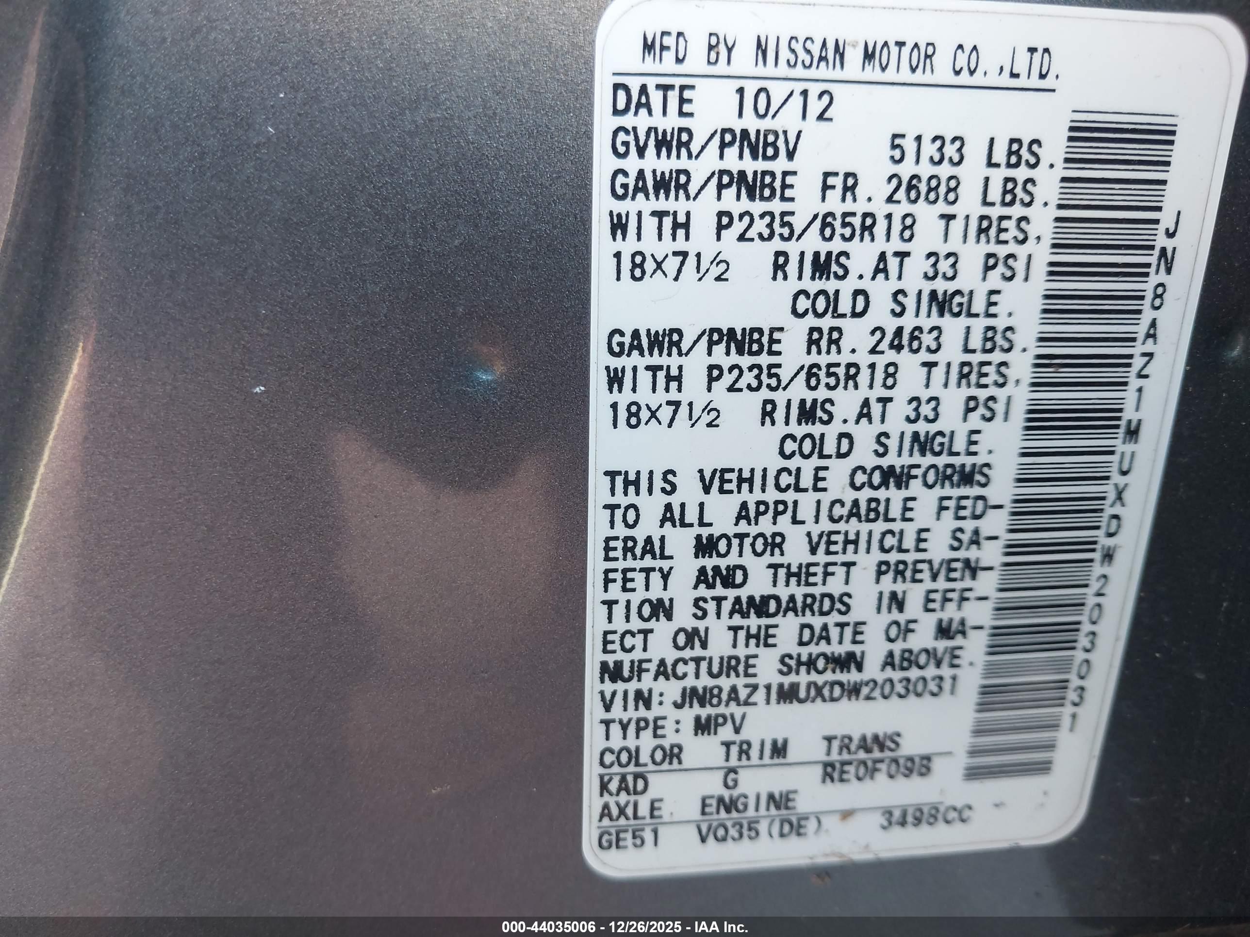 NISSAN MURANO image 9