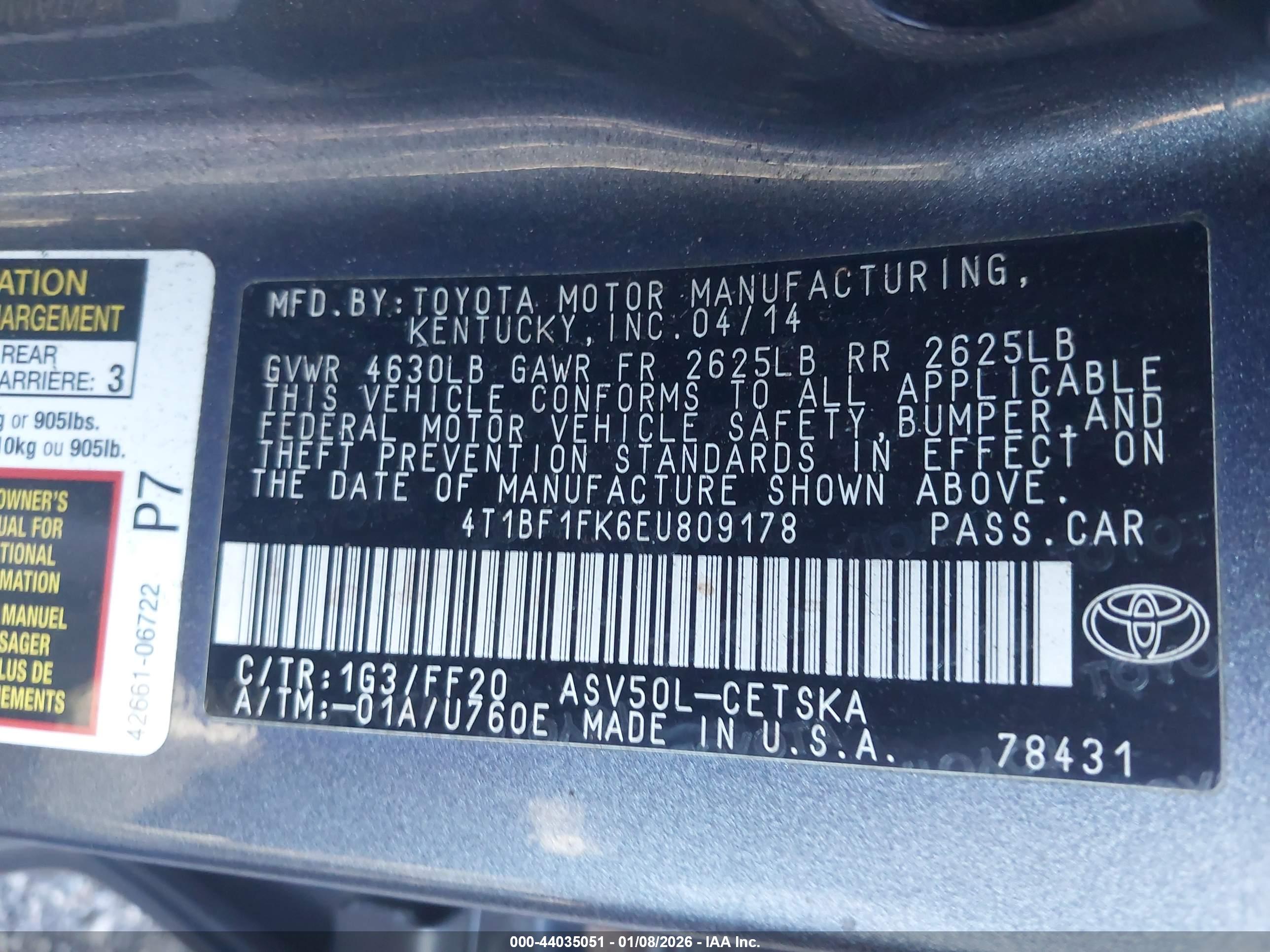 TOYOTA CAMRY image 9