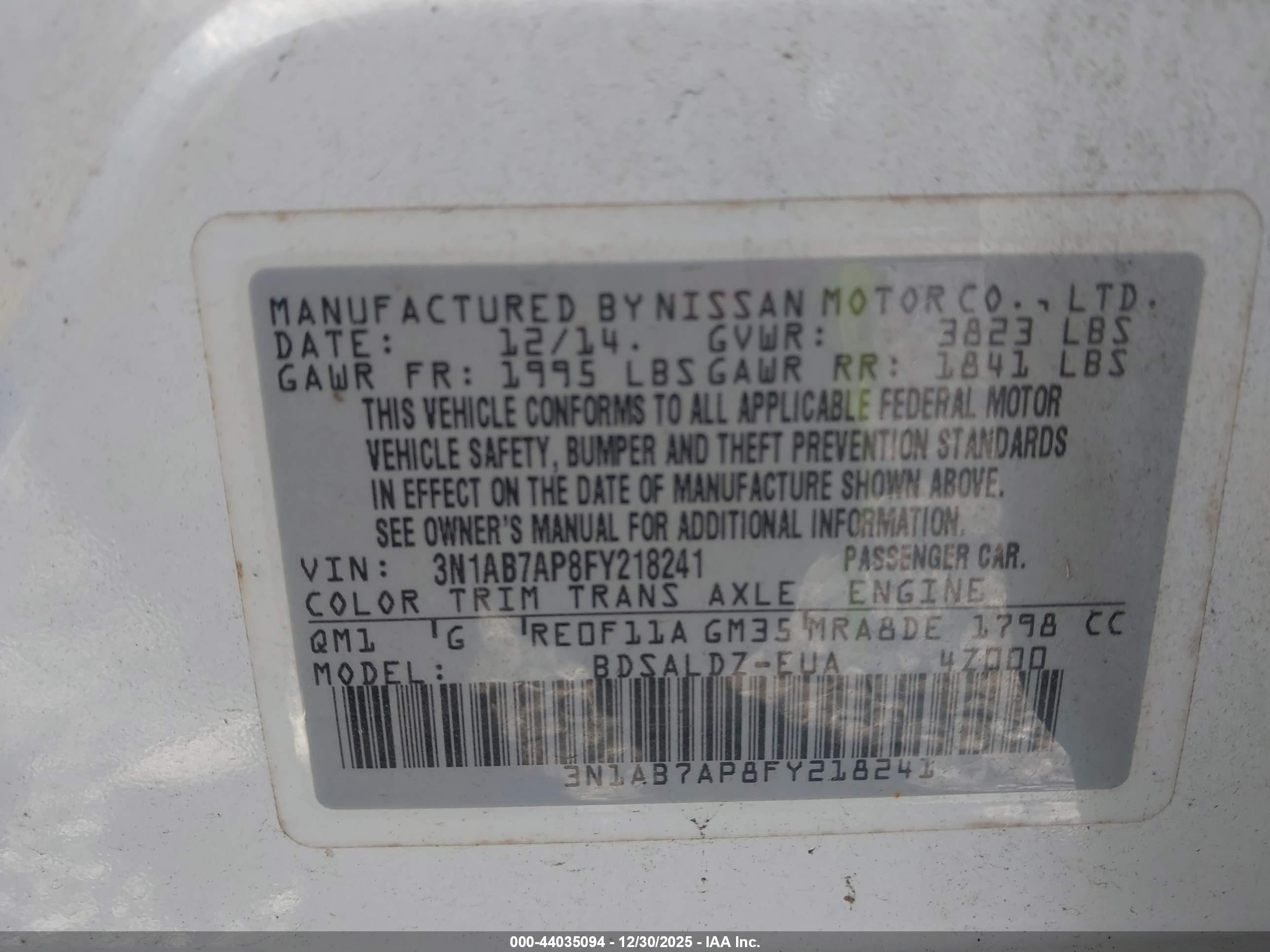 NISSAN SENTRA image 9