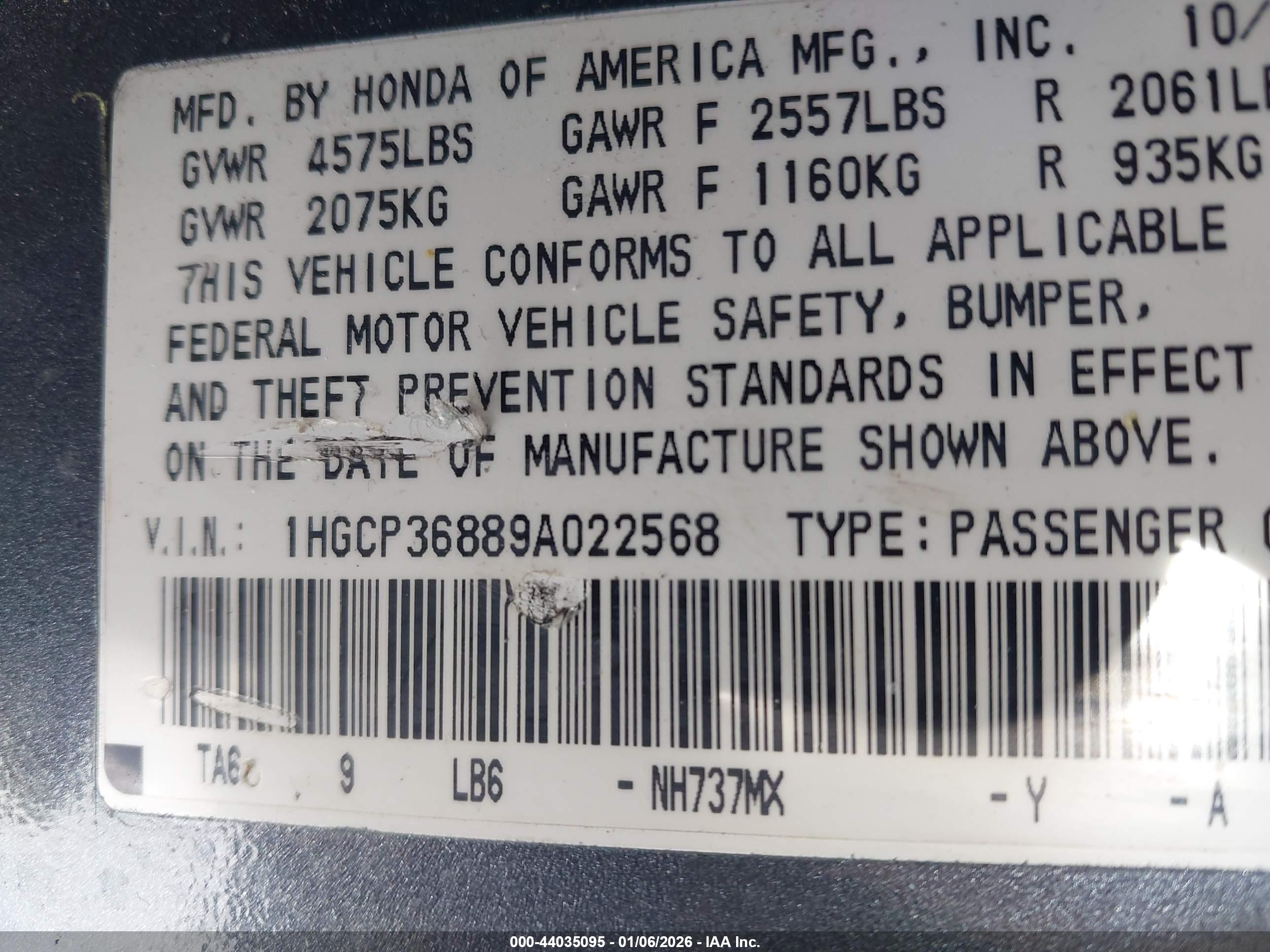 HONDA ACCORD image 9
