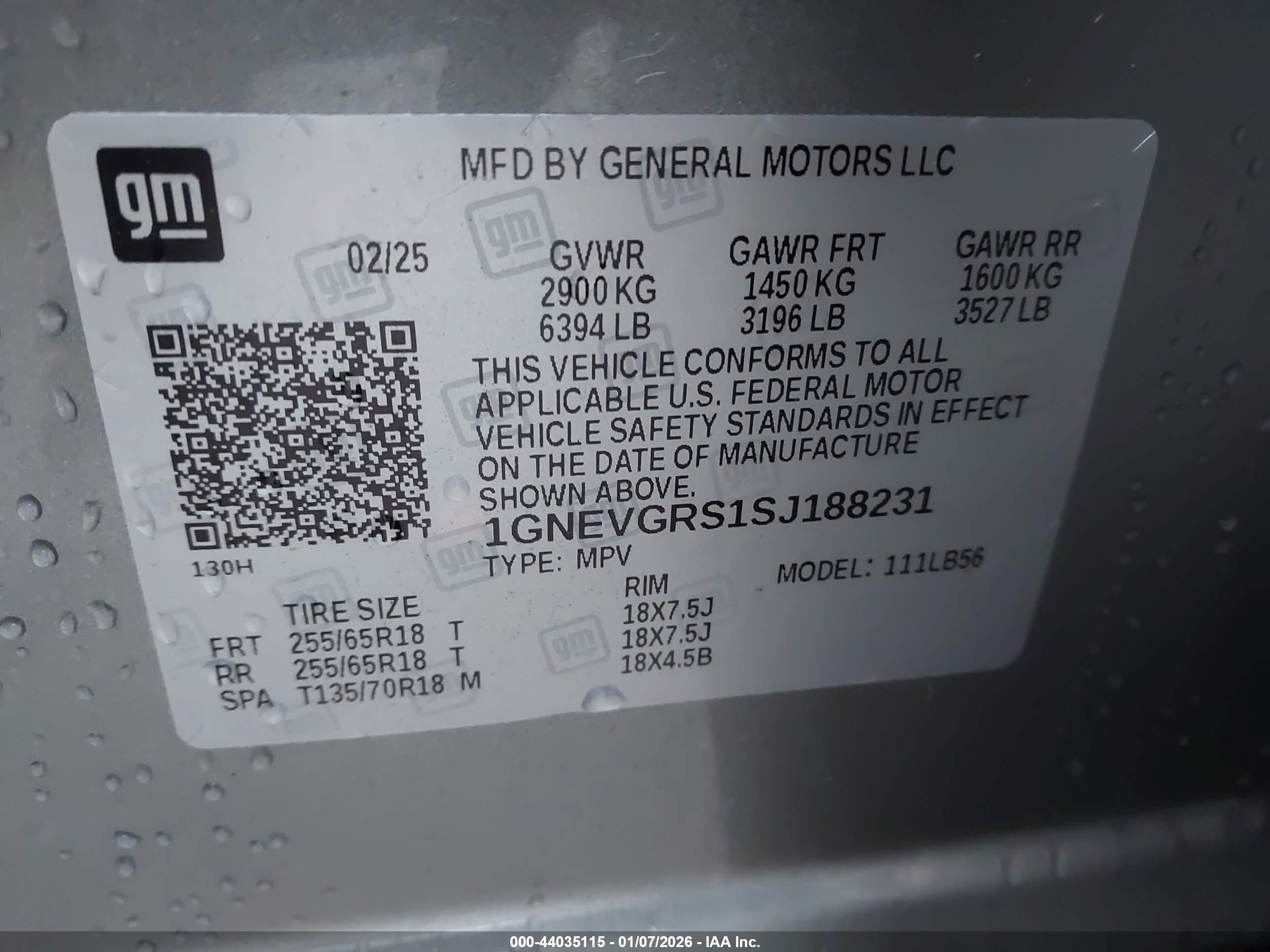 CHEVROLET TRAVERSE image 9