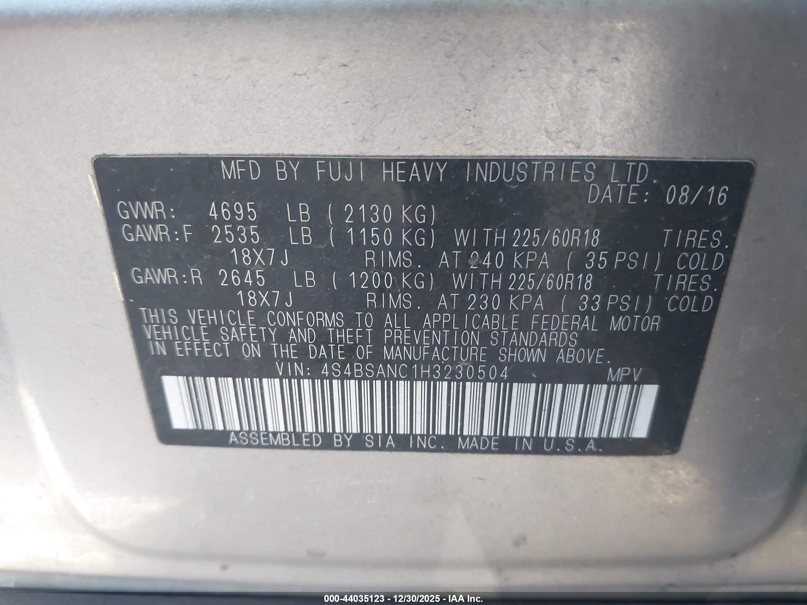 SUBARU OUTBACK image 9