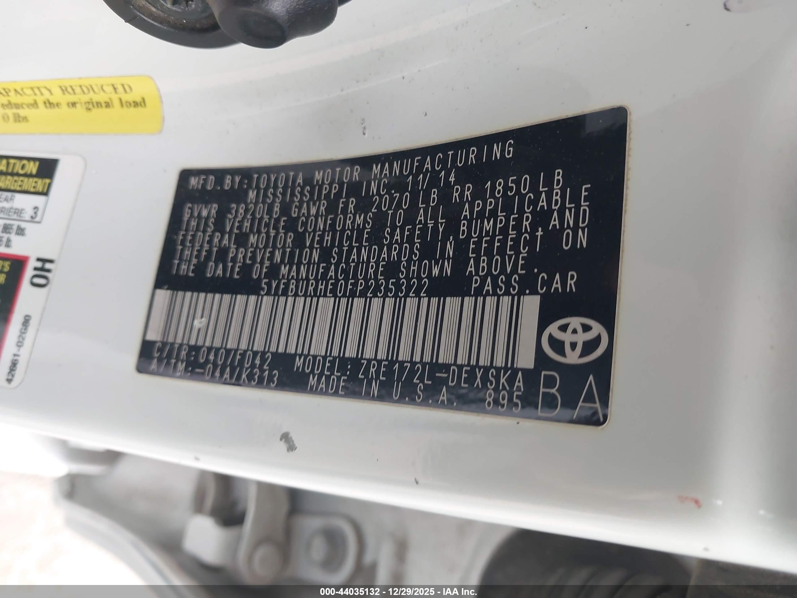 TOYOTA COROLLA image 9