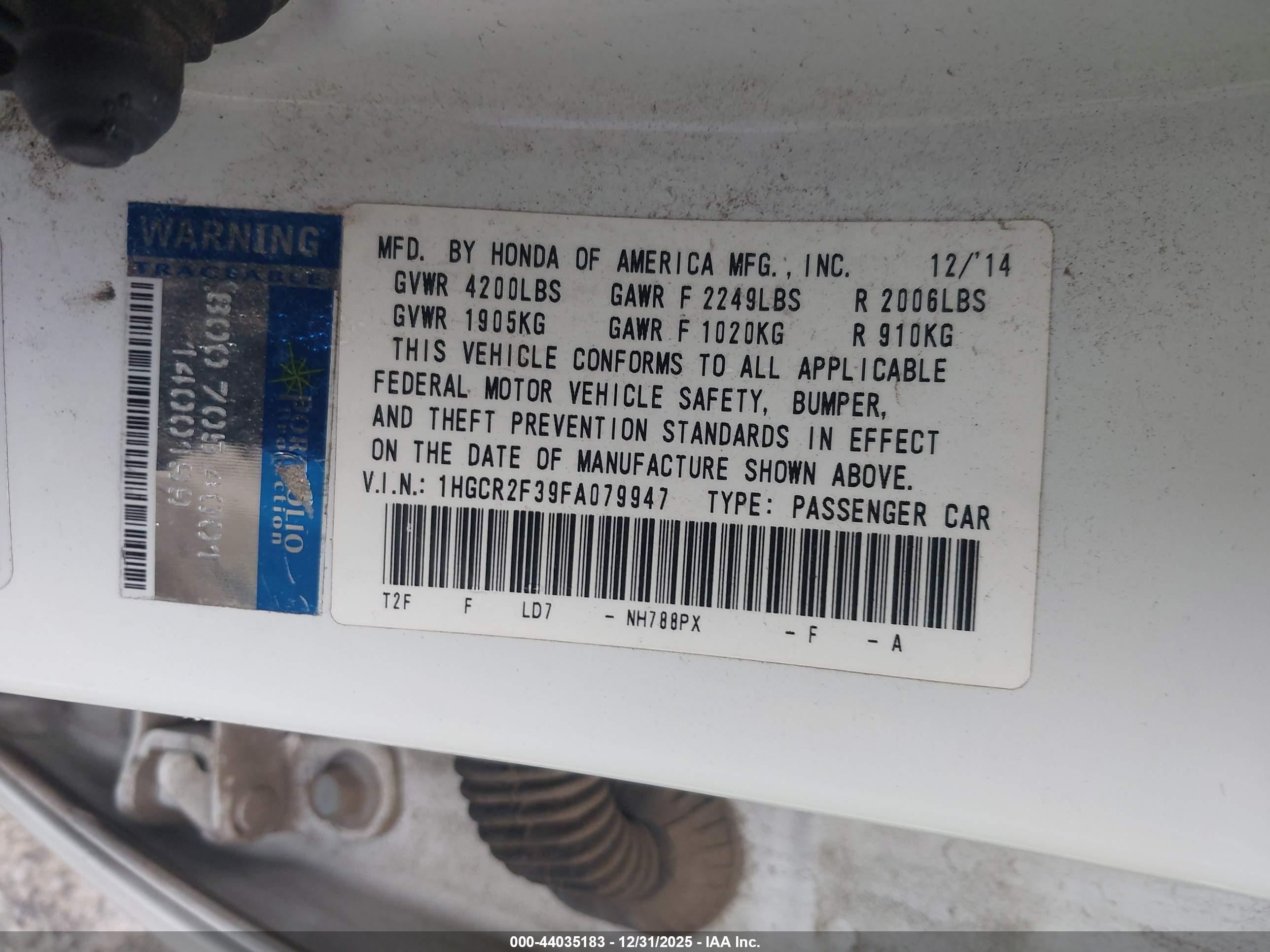 HONDA ACCORD image 9