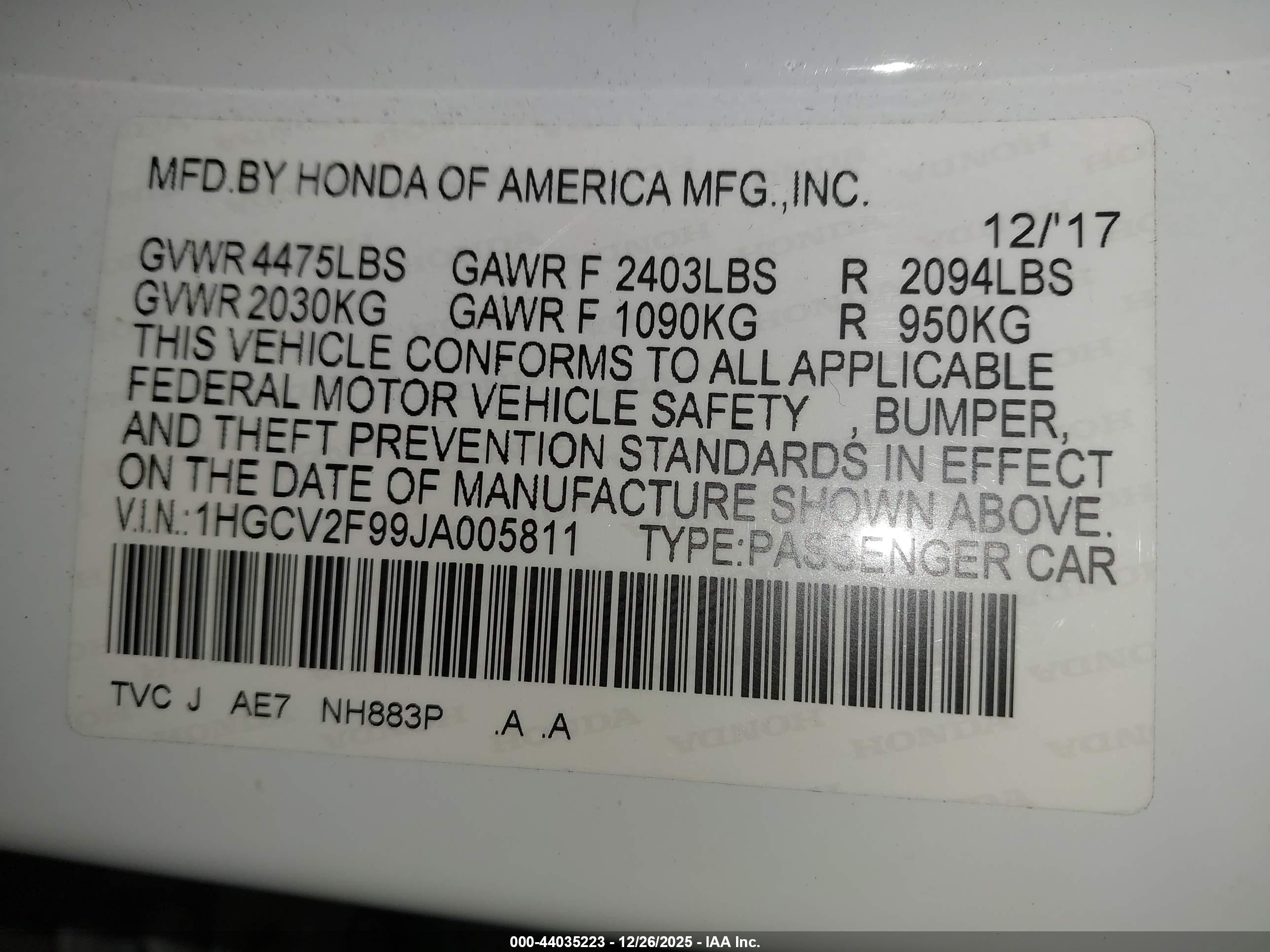 HONDA ACCORD image 9
