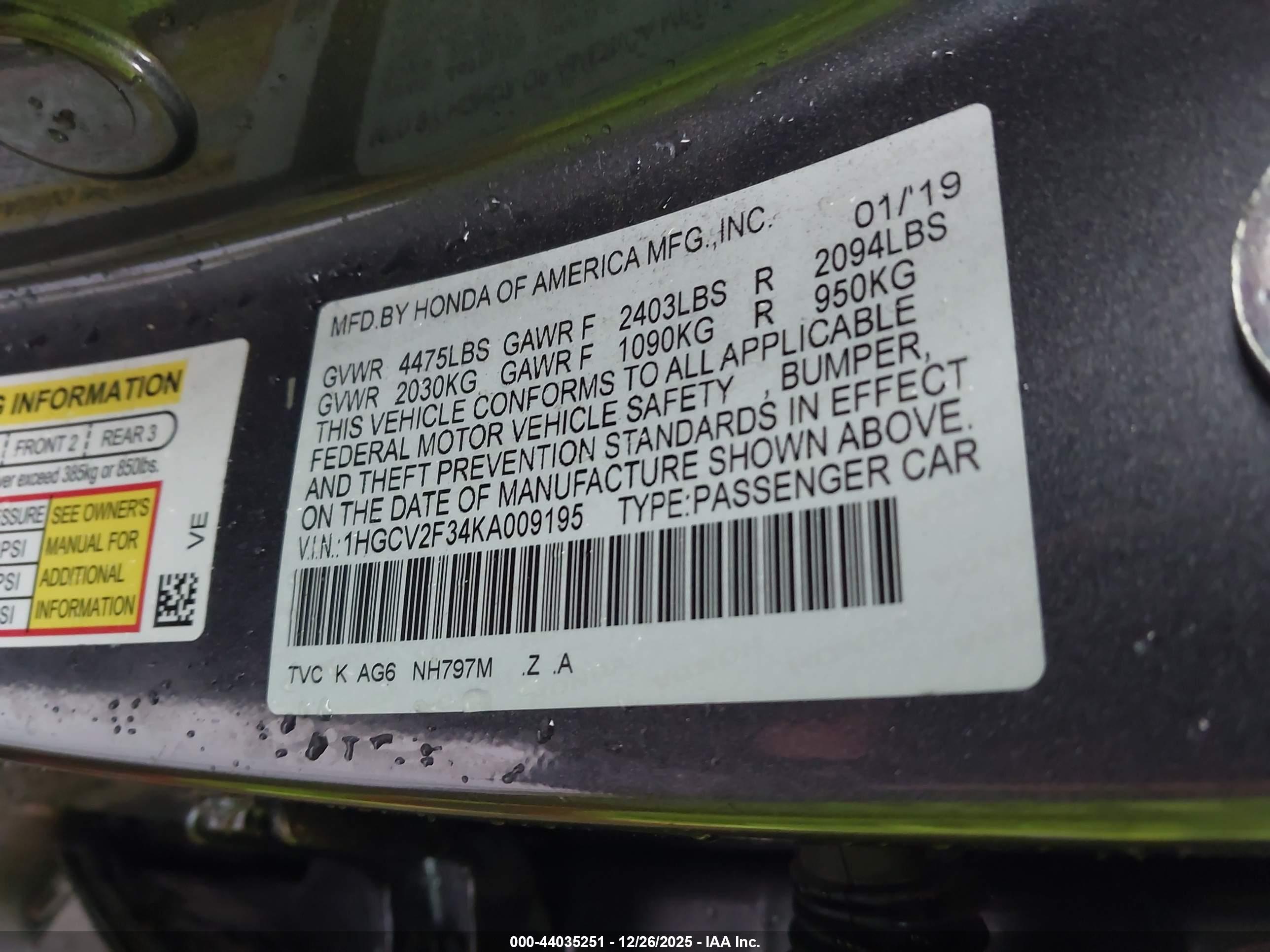 HONDA ACCORD image 9