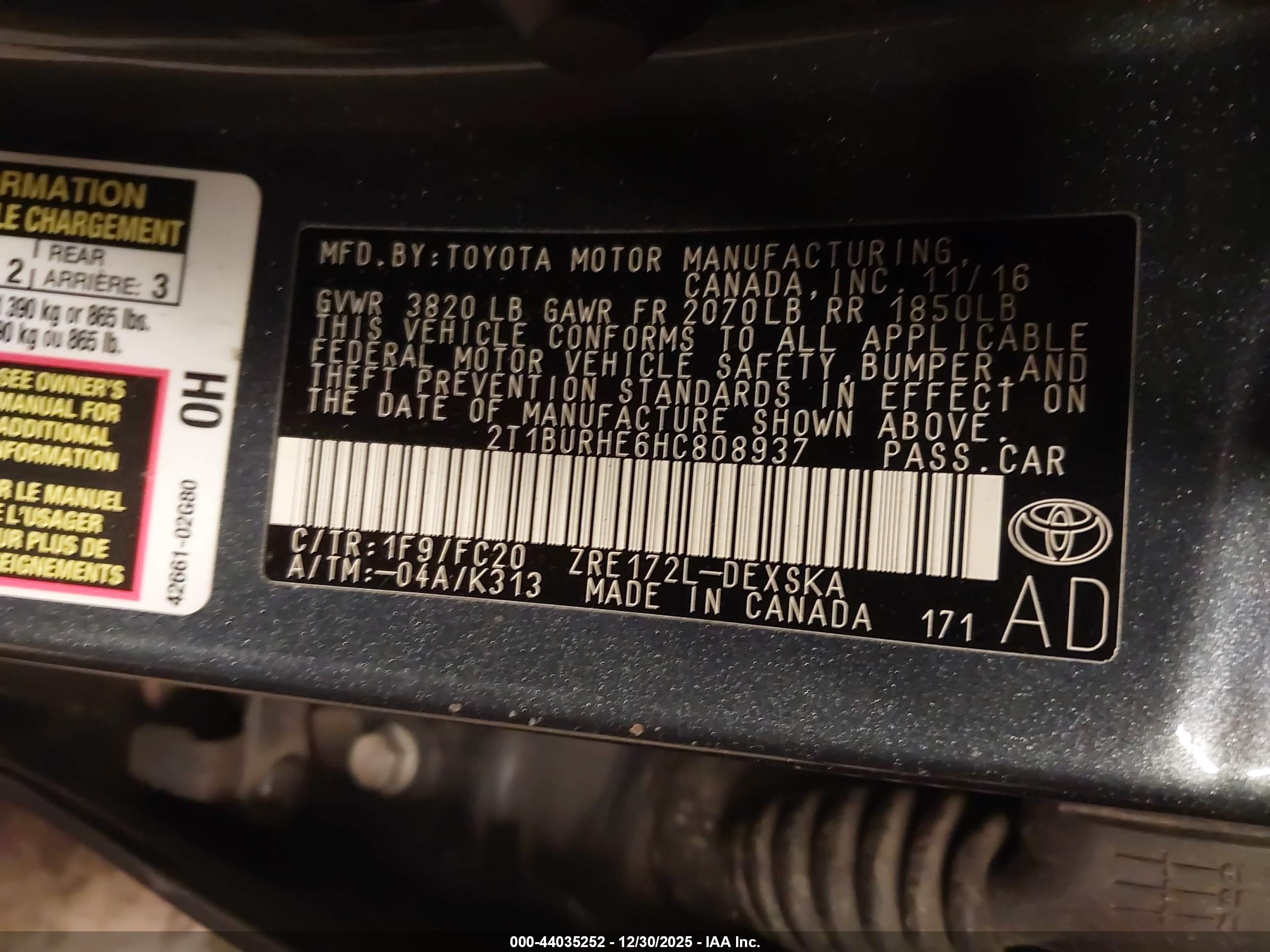 TOYOTA COROLLA image 9