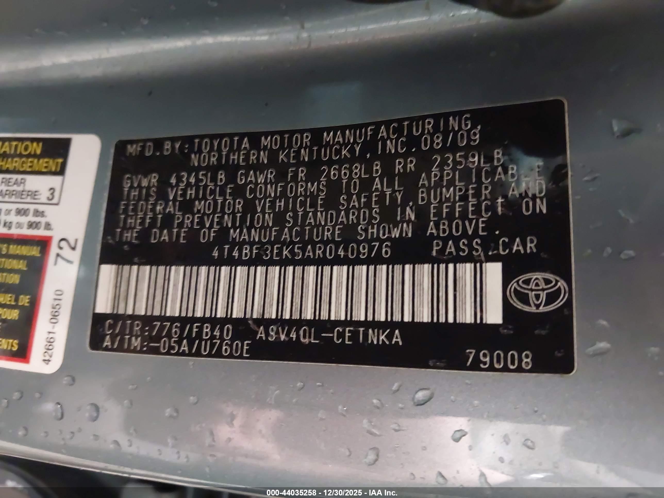 TOYOTA CAMRY image 9