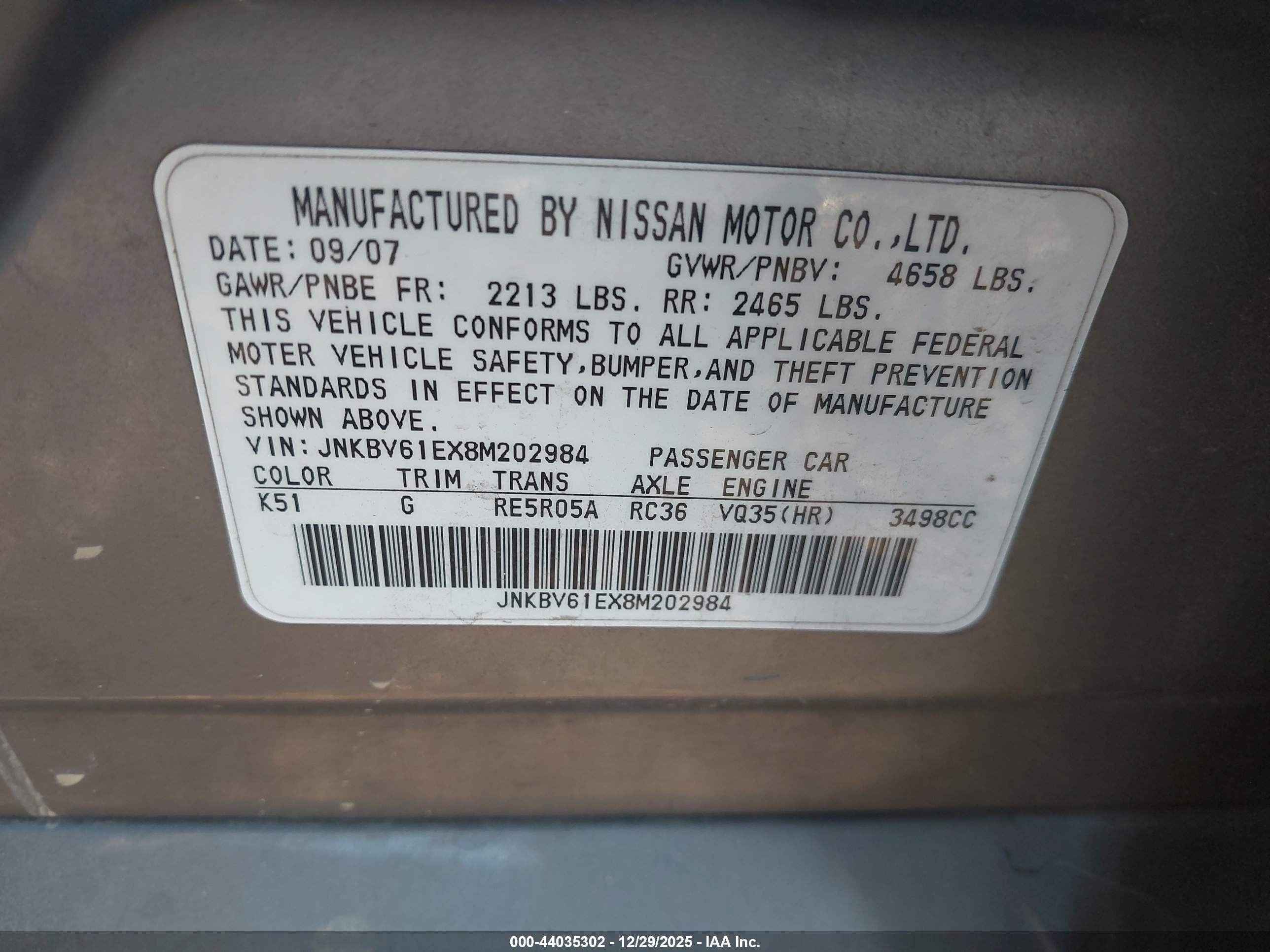 INFINITI G35 image 9