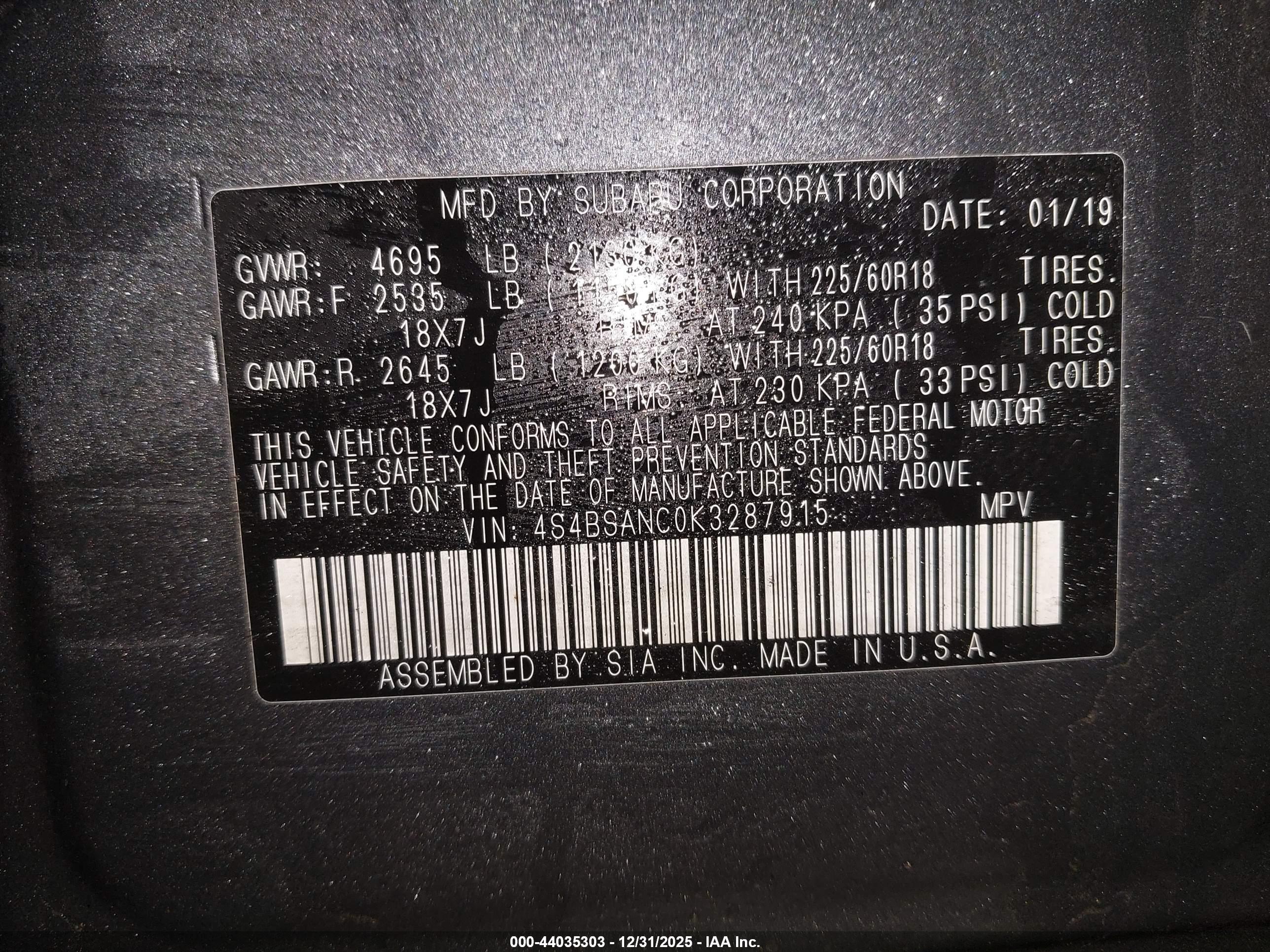 SUBARU OUTBACK image 9