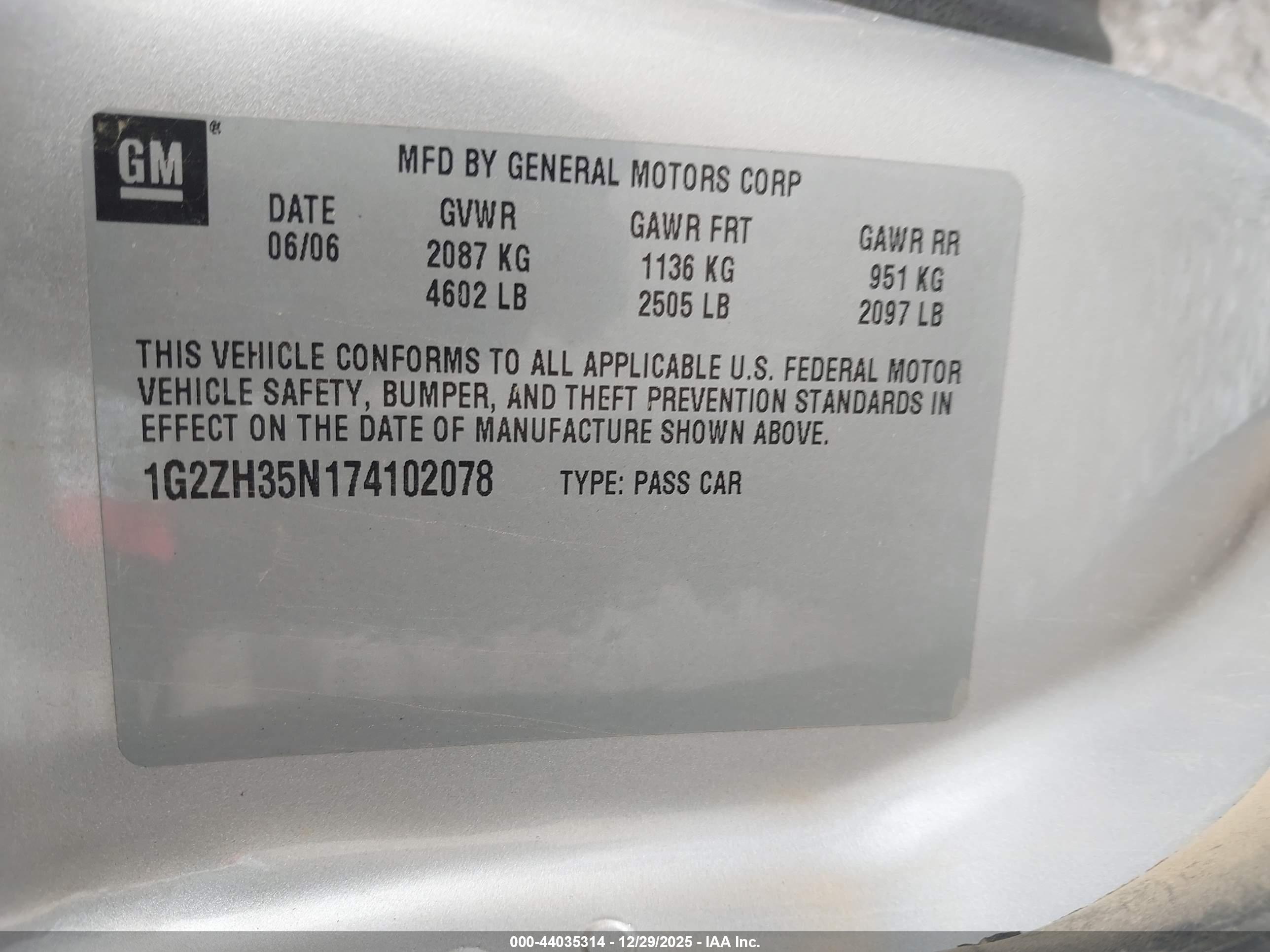 PONTIAC G6 image 9