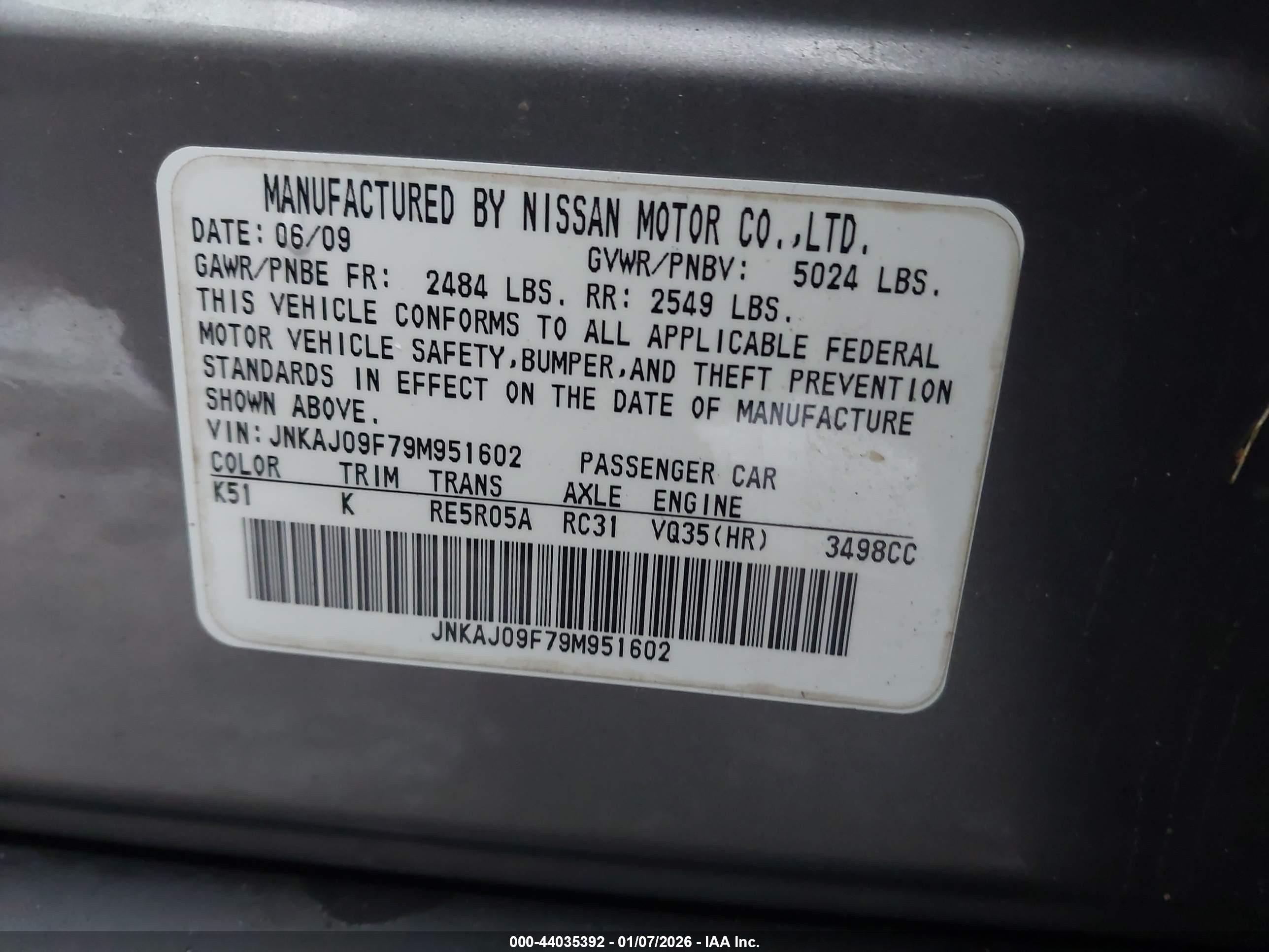 INFINITI EX35 image 9