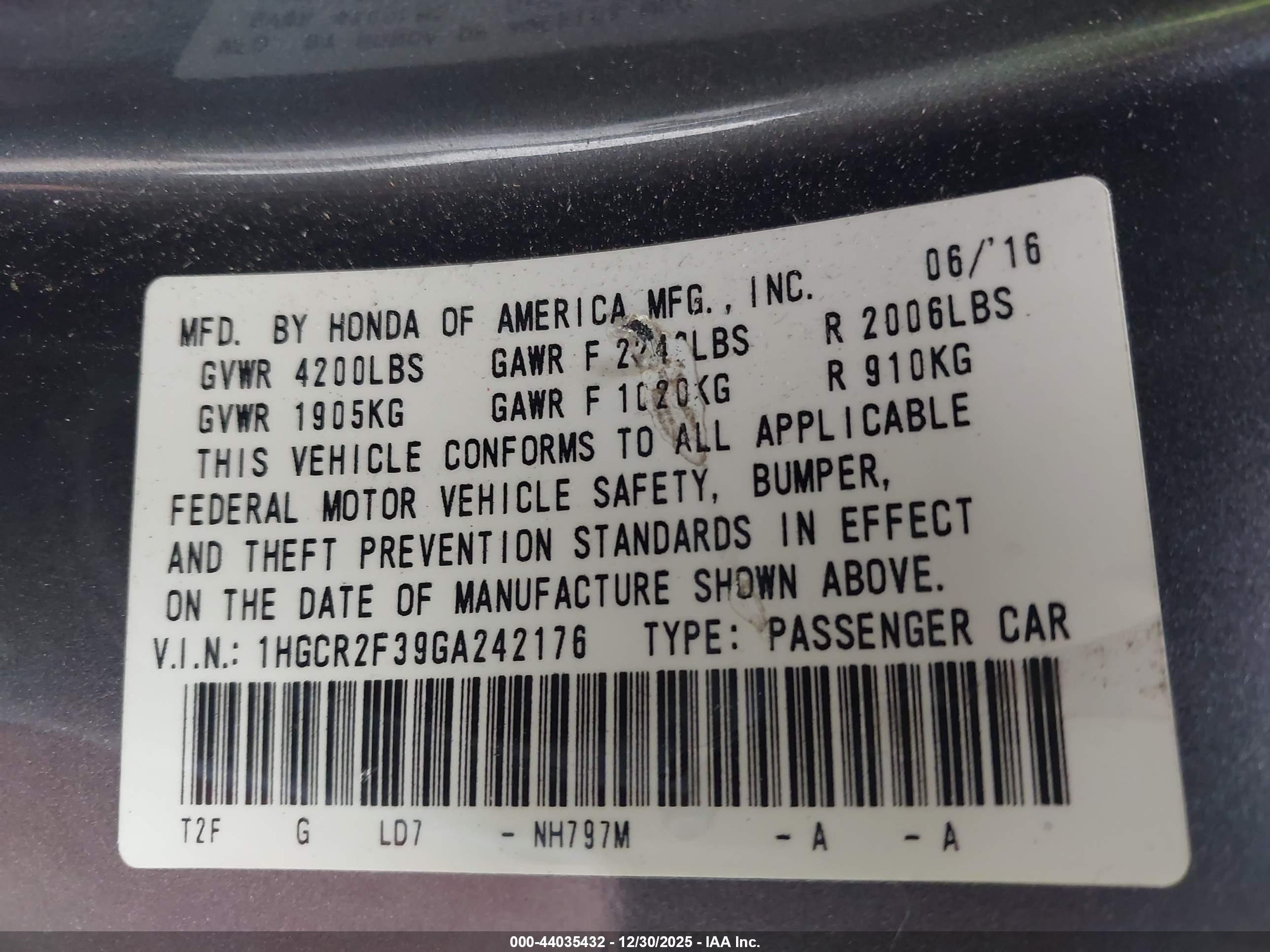 HONDA ACCORD image 9