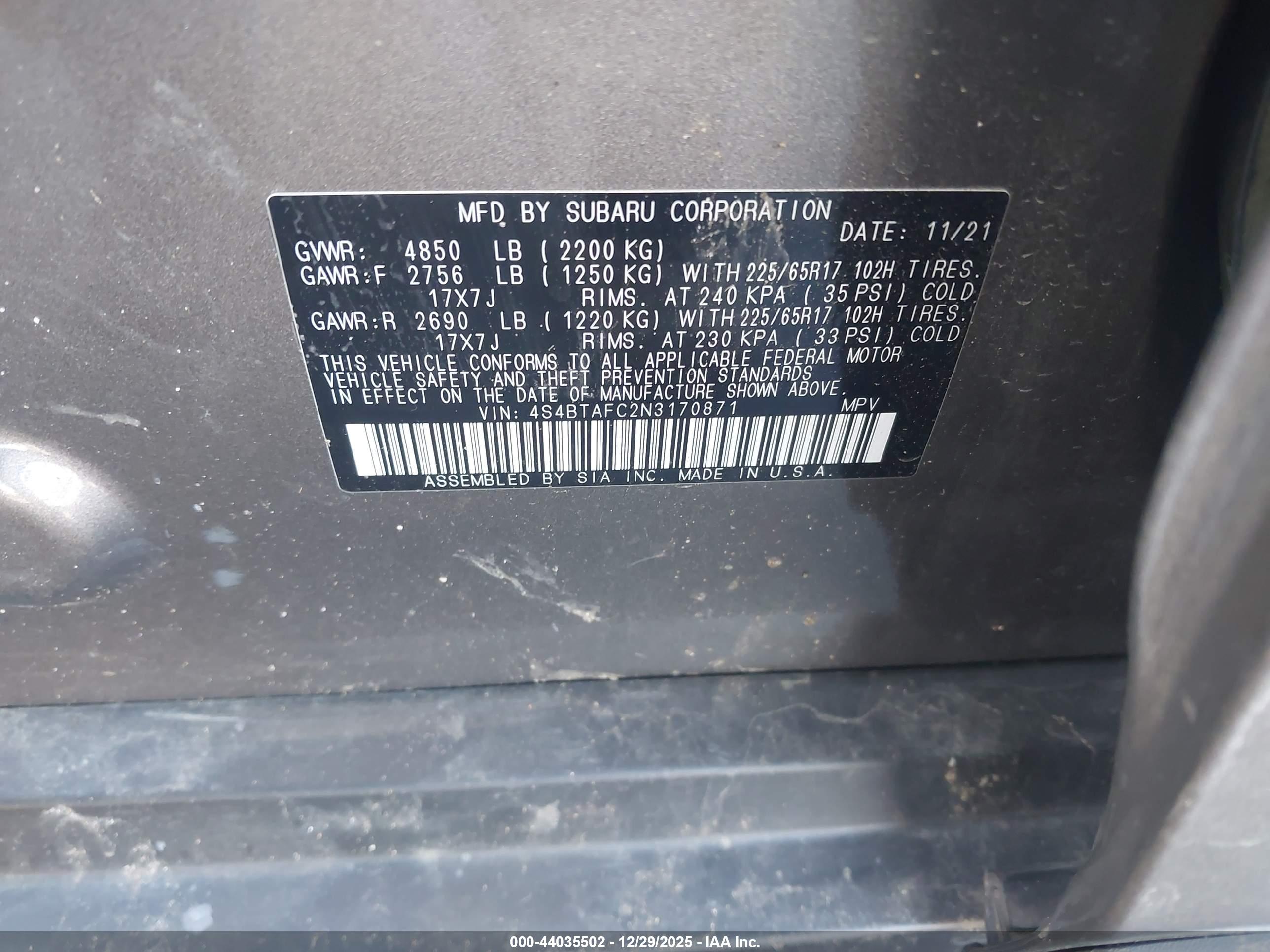 SUBARU OUTBACK image 9