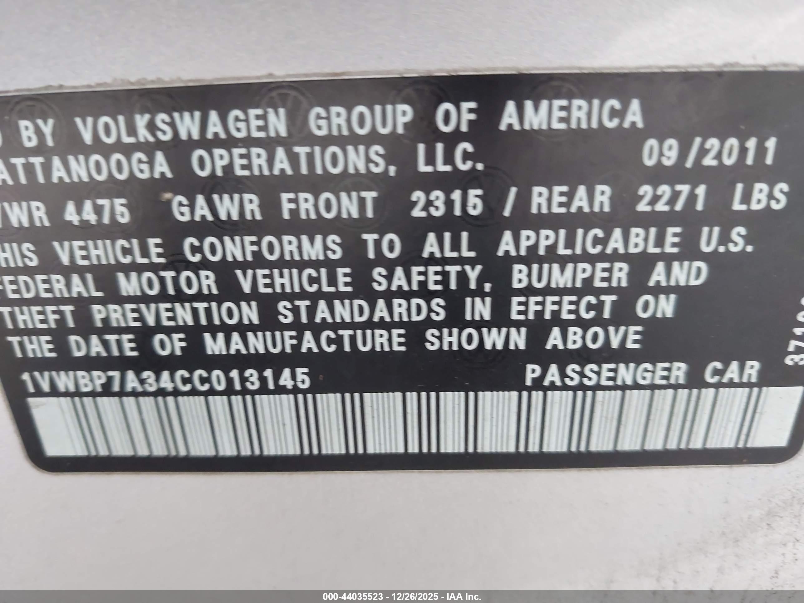 VOLKSWAGEN PASSAT image 9