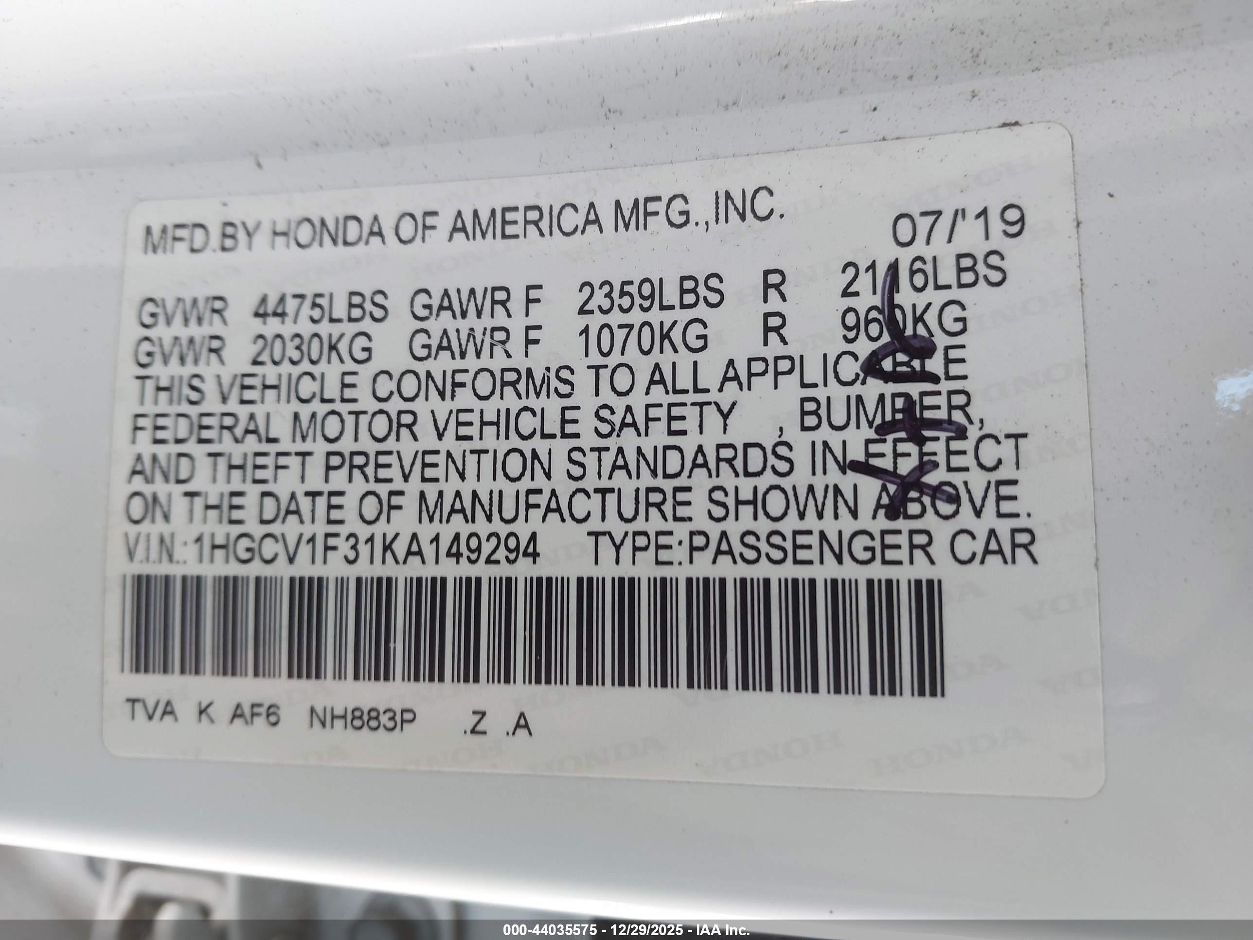 HONDA ACCORD image 9