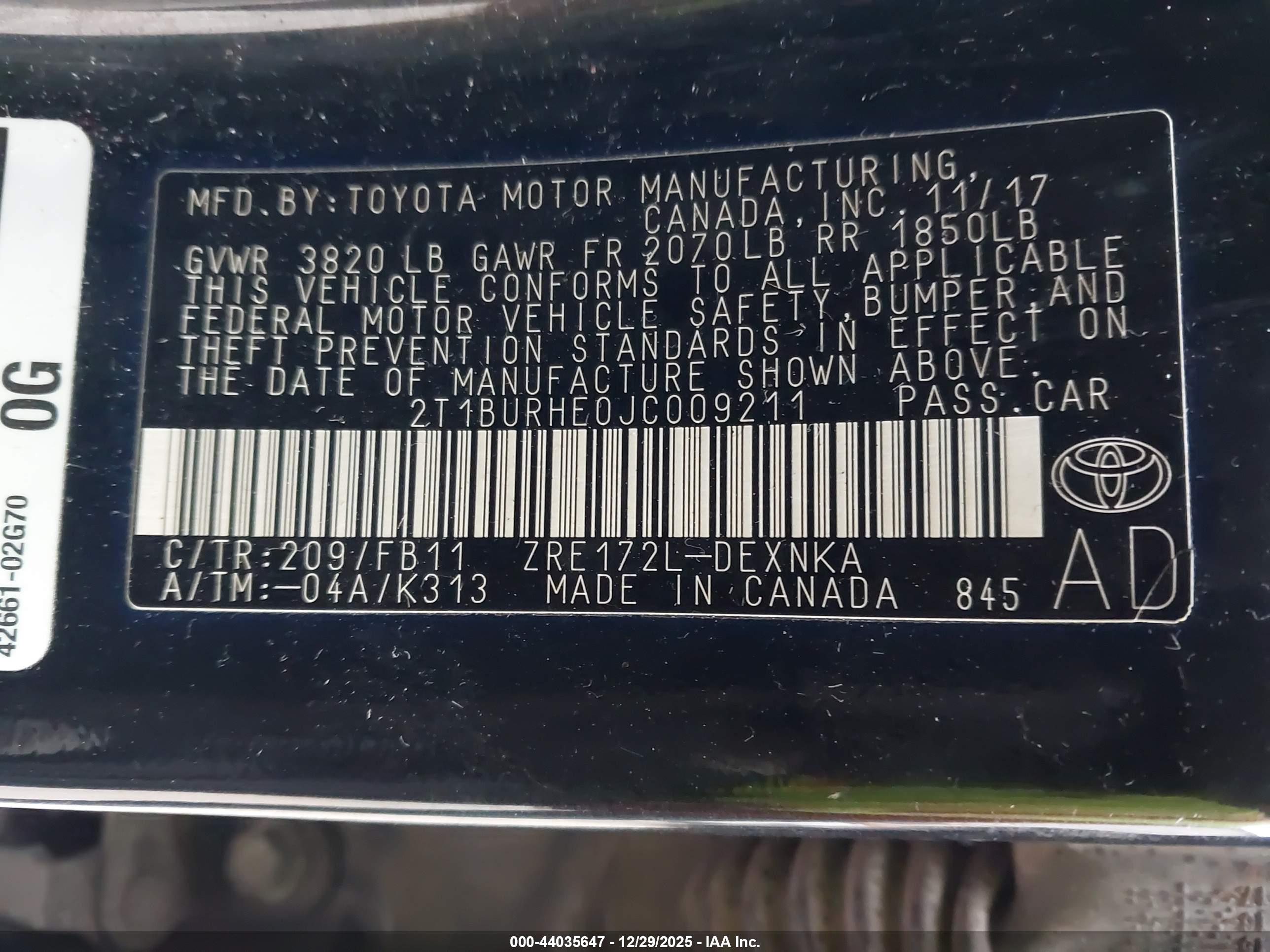 TOYOTA COROLLA image 9