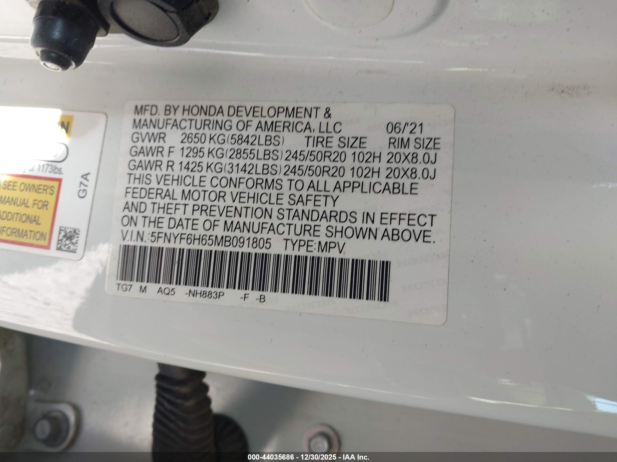 HONDA PILOT image 9