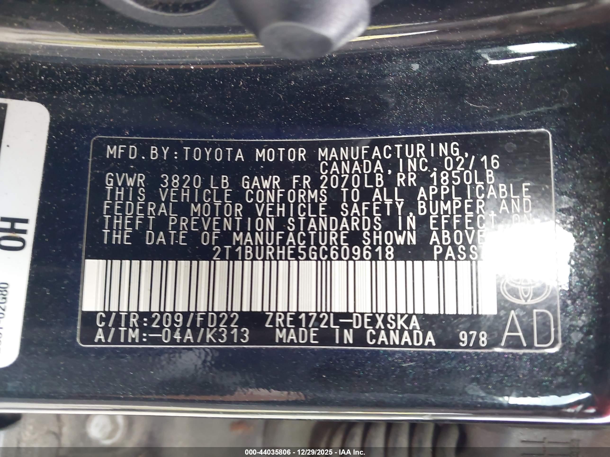 TOYOTA COROLLA image 9