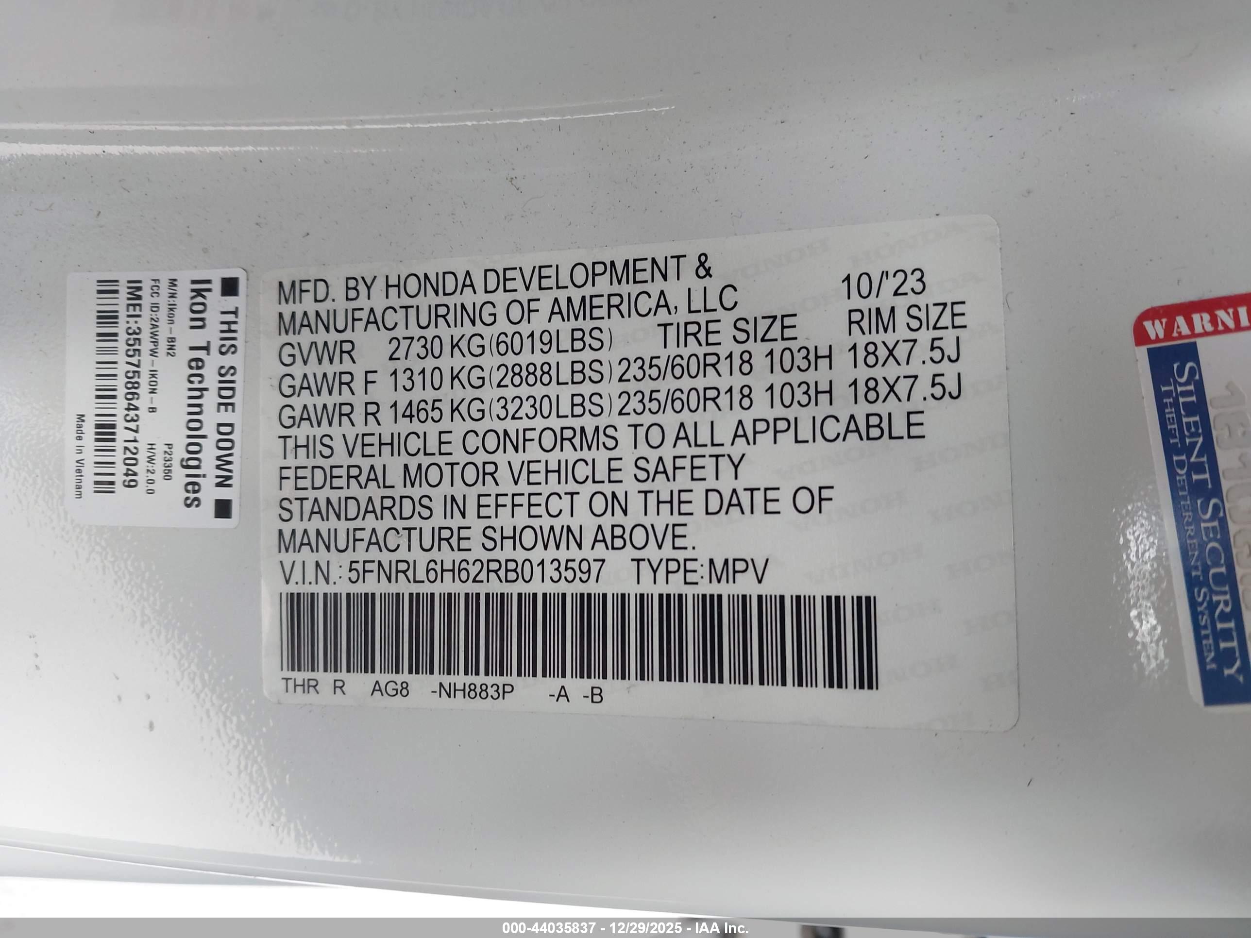 HONDA ODYSSEY image 9
