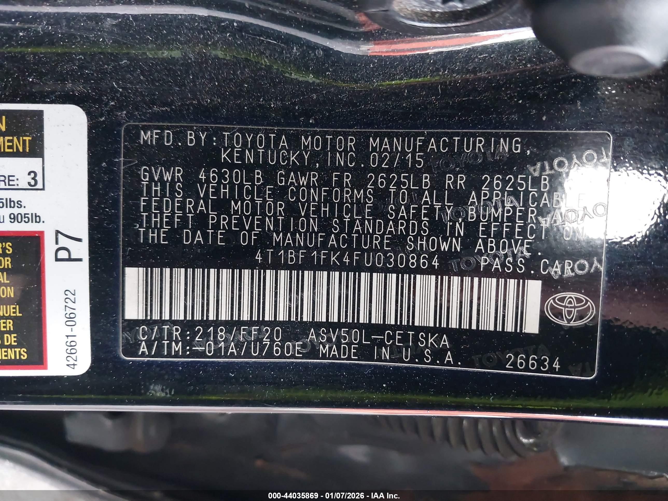 TOYOTA CAMRY image 9