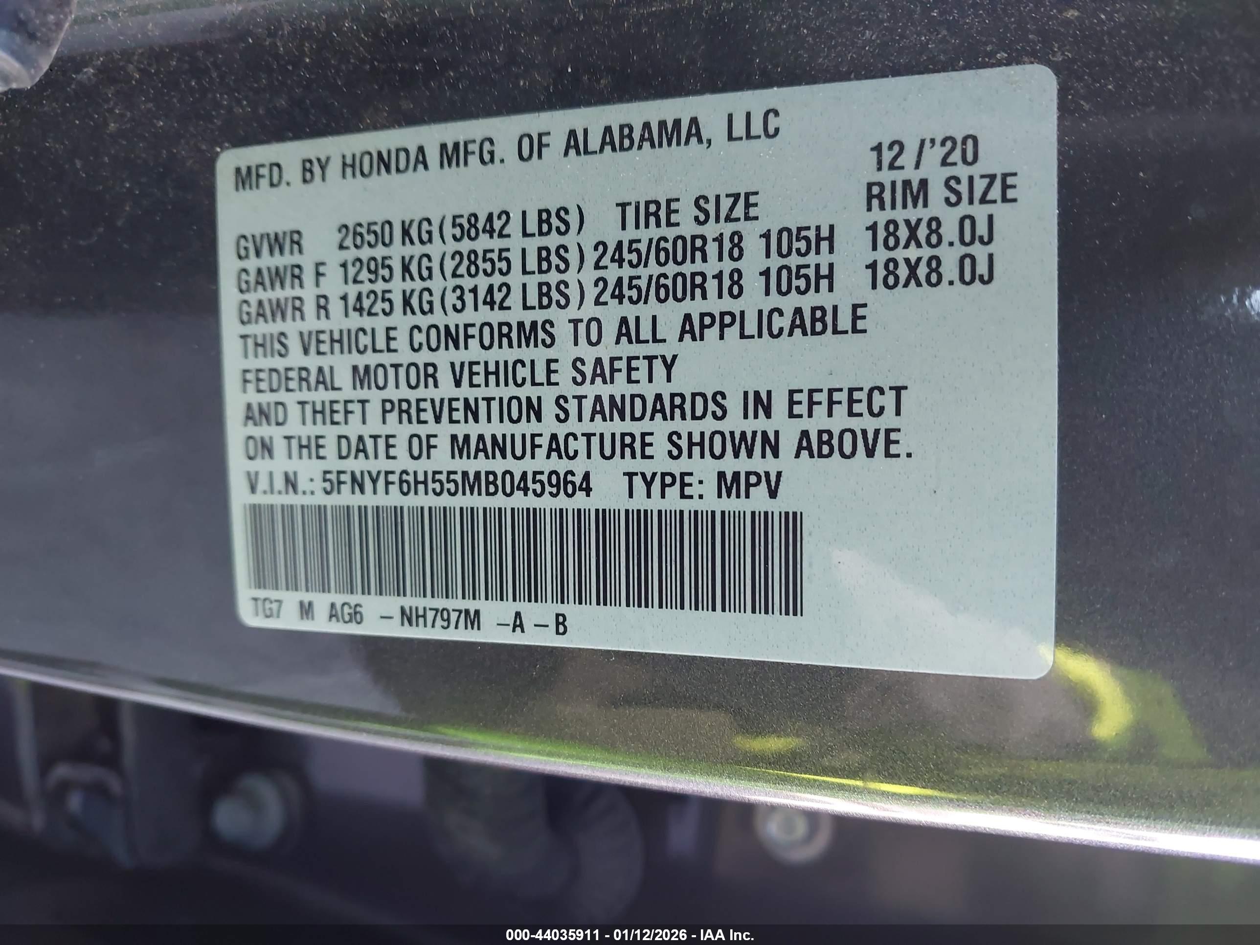 HONDA PILOT image 9