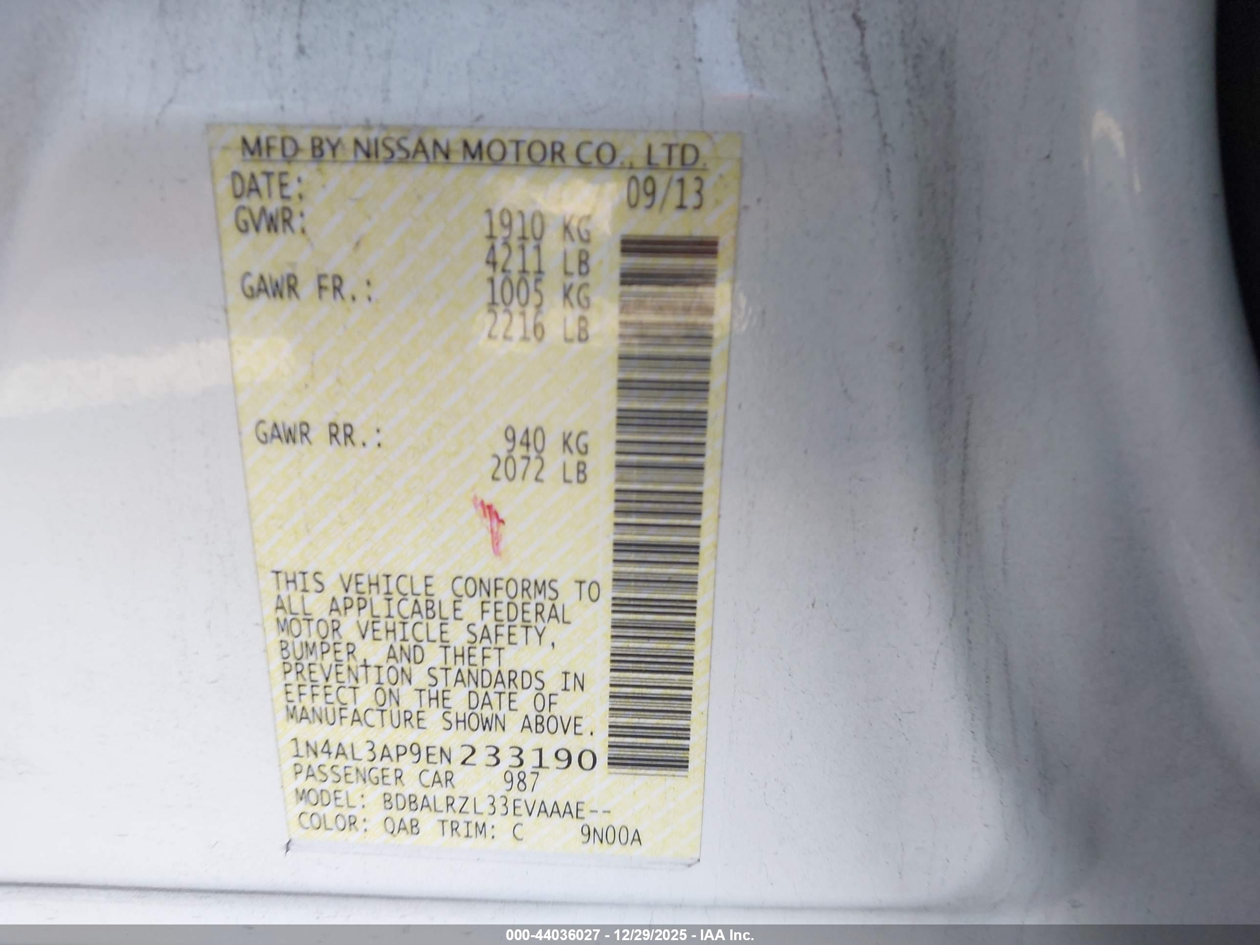 NISSAN ALTIMA image 9