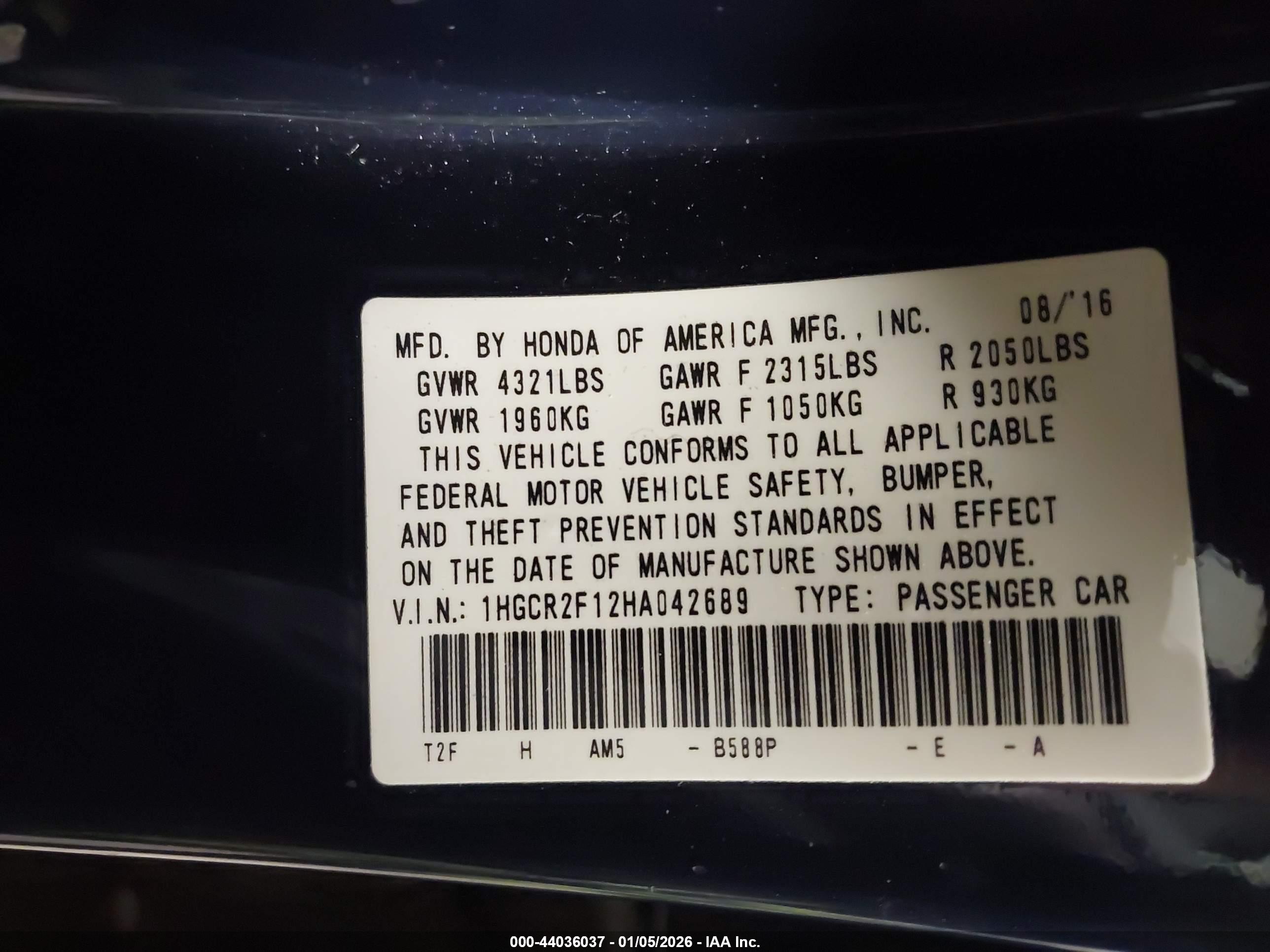 HONDA ACCORD image 9