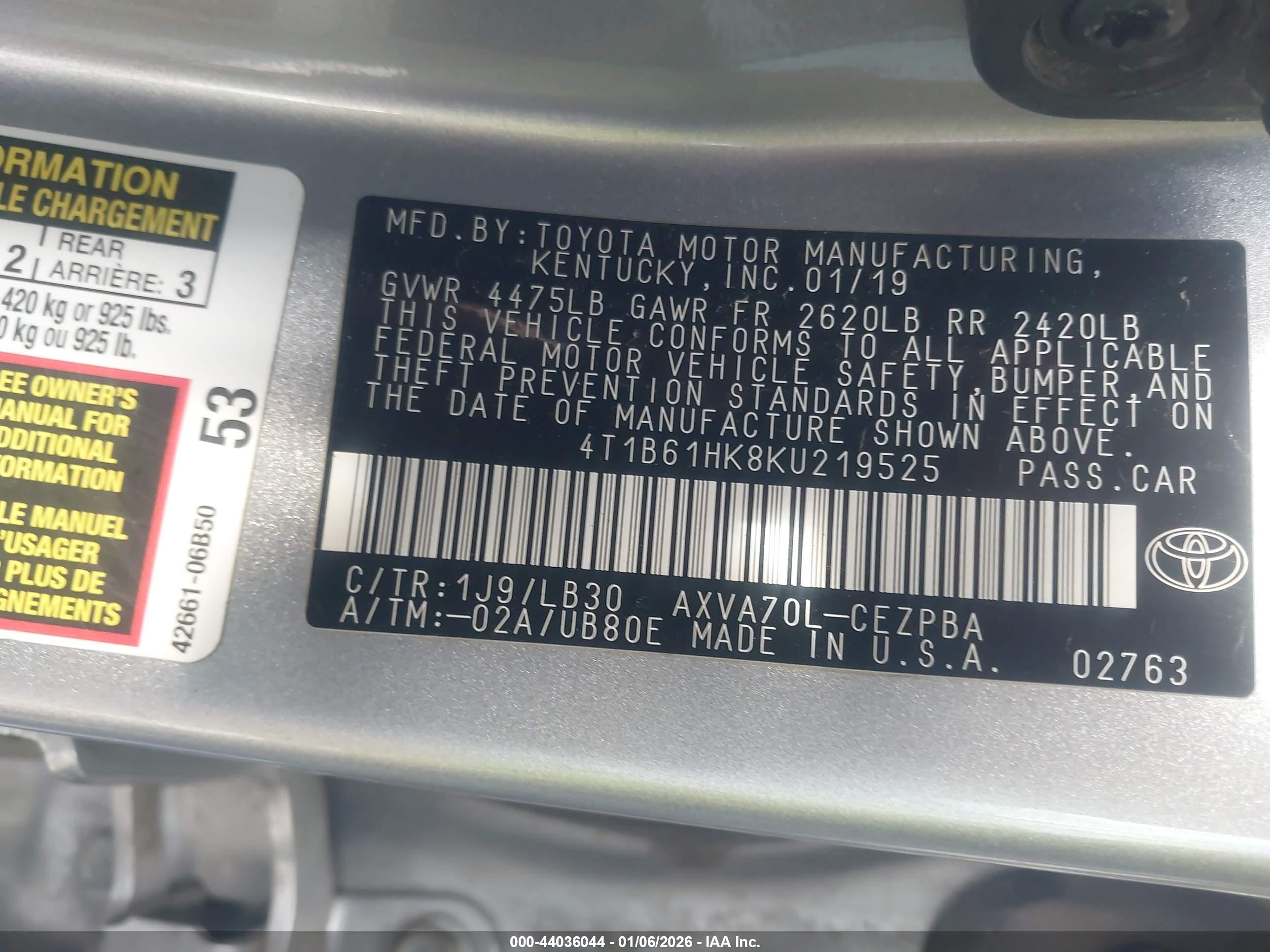 TOYOTA CAMRY image 9