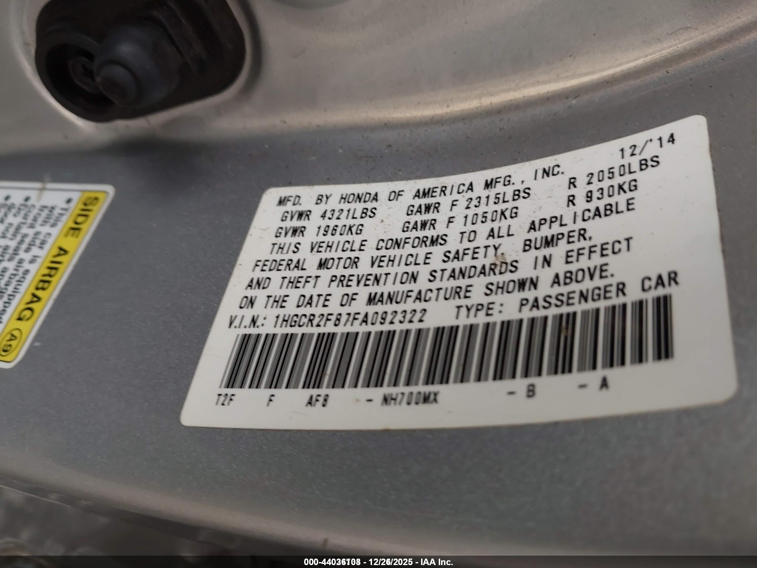 HONDA ACCORD image 9