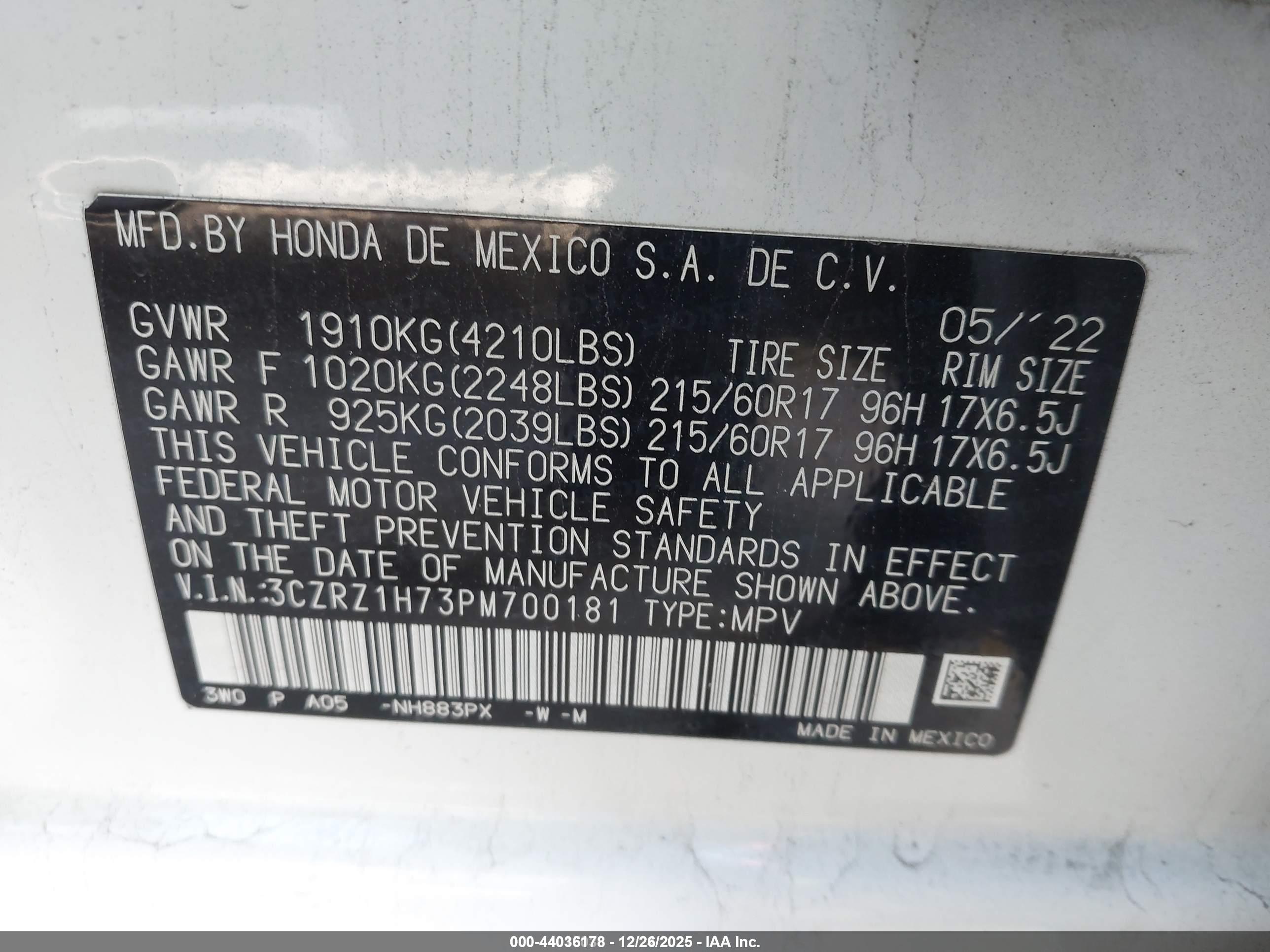 HONDA HR-V image 9