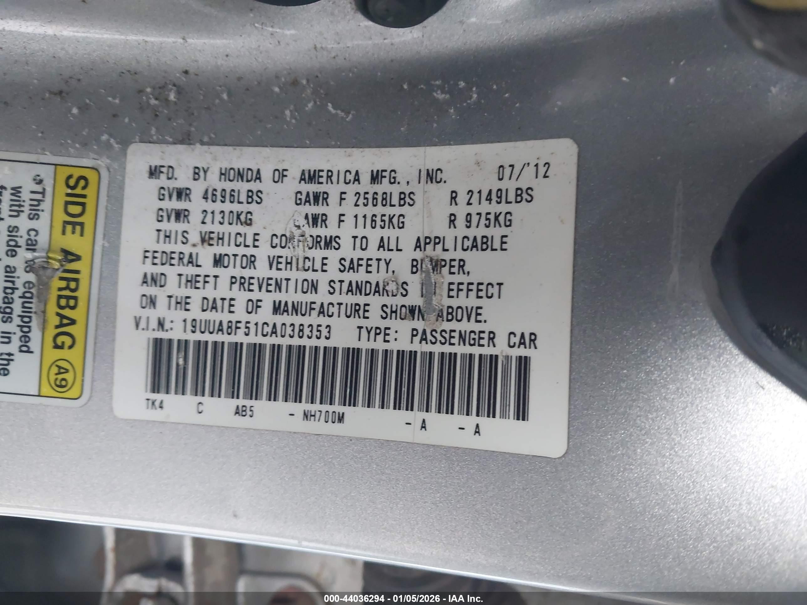 ACURA TL image 9