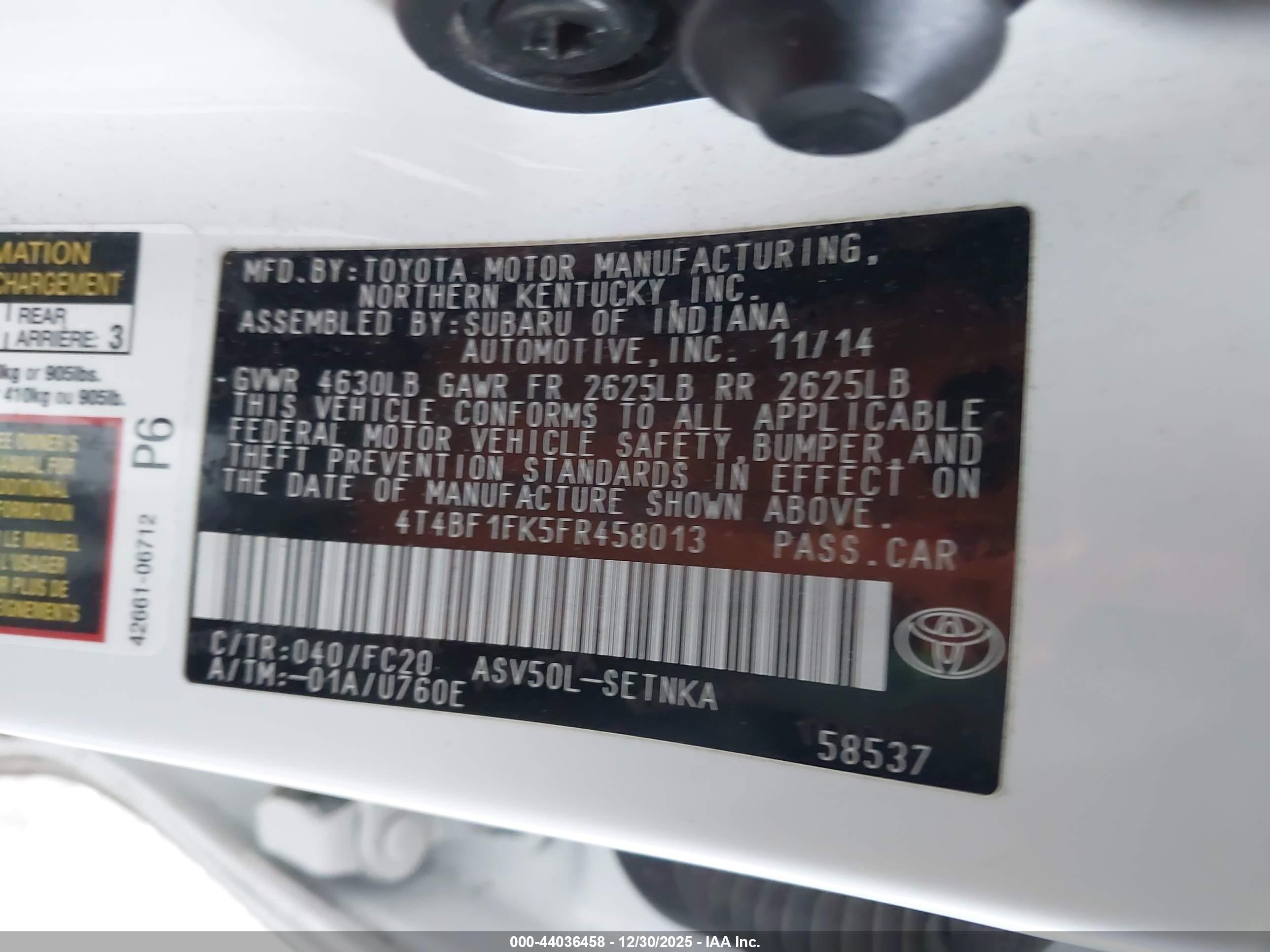TOYOTA CAMRY image 9