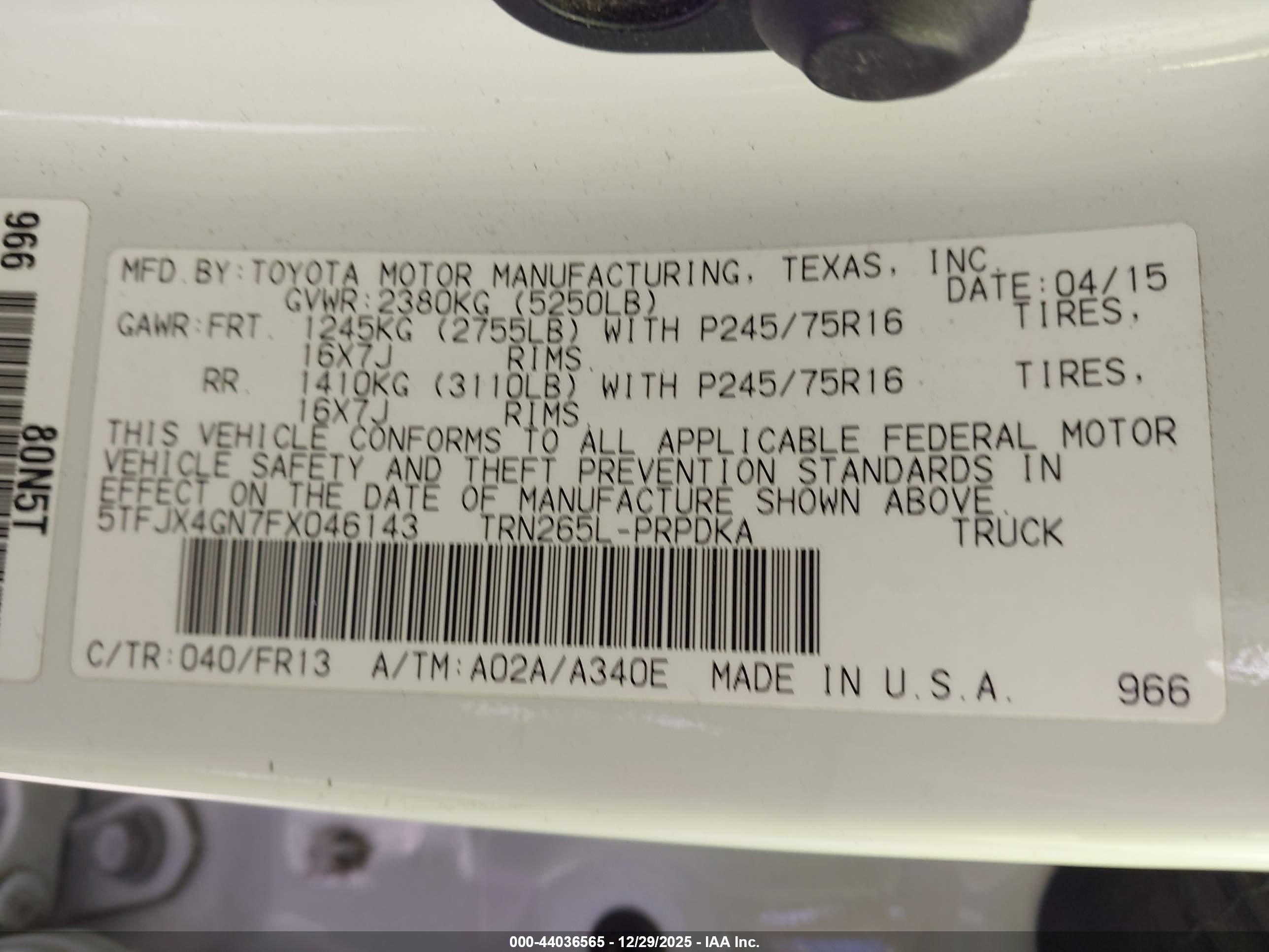 TOYOTA TACOMA image 9