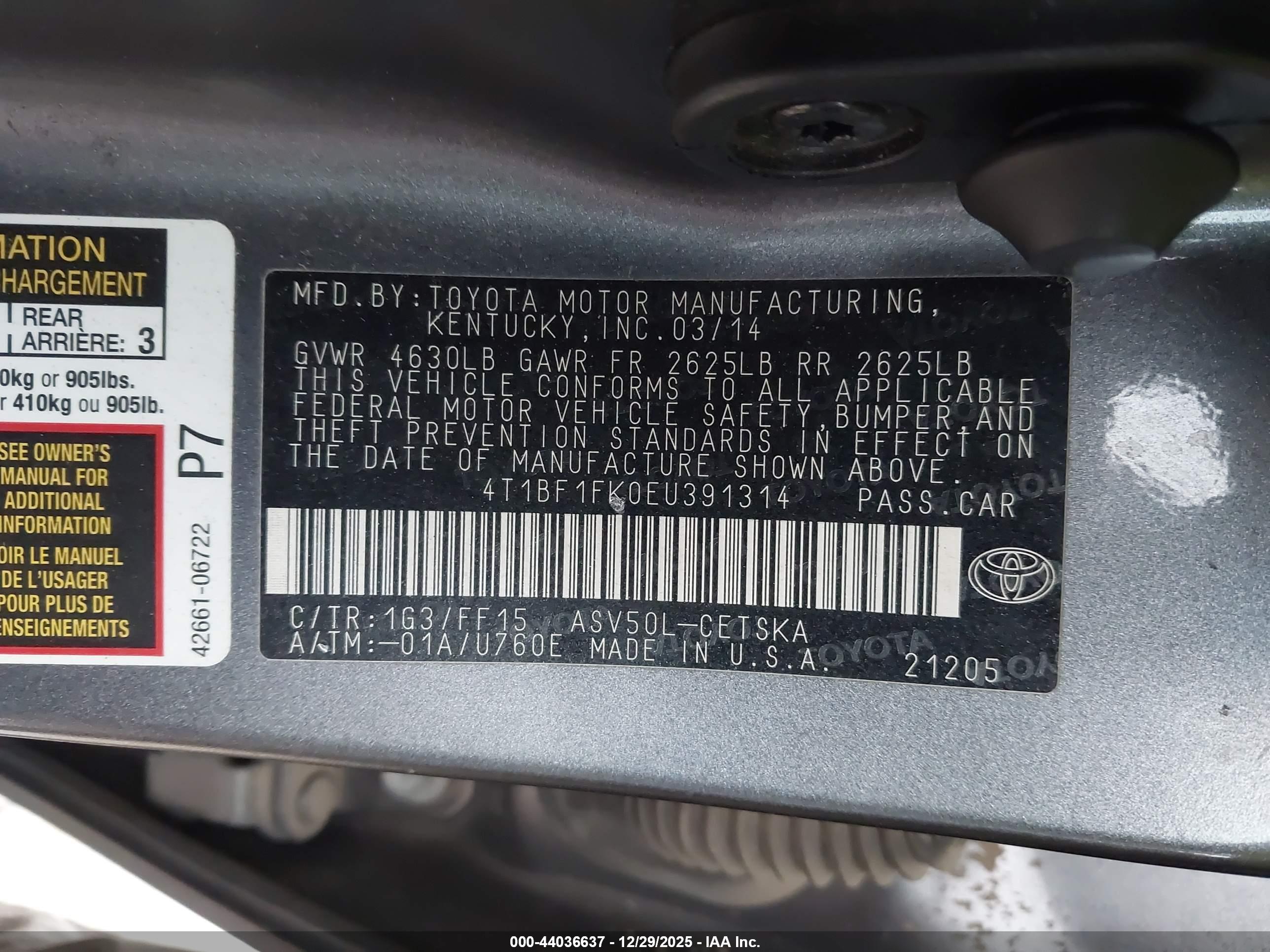 TOYOTA CAMRY image 9