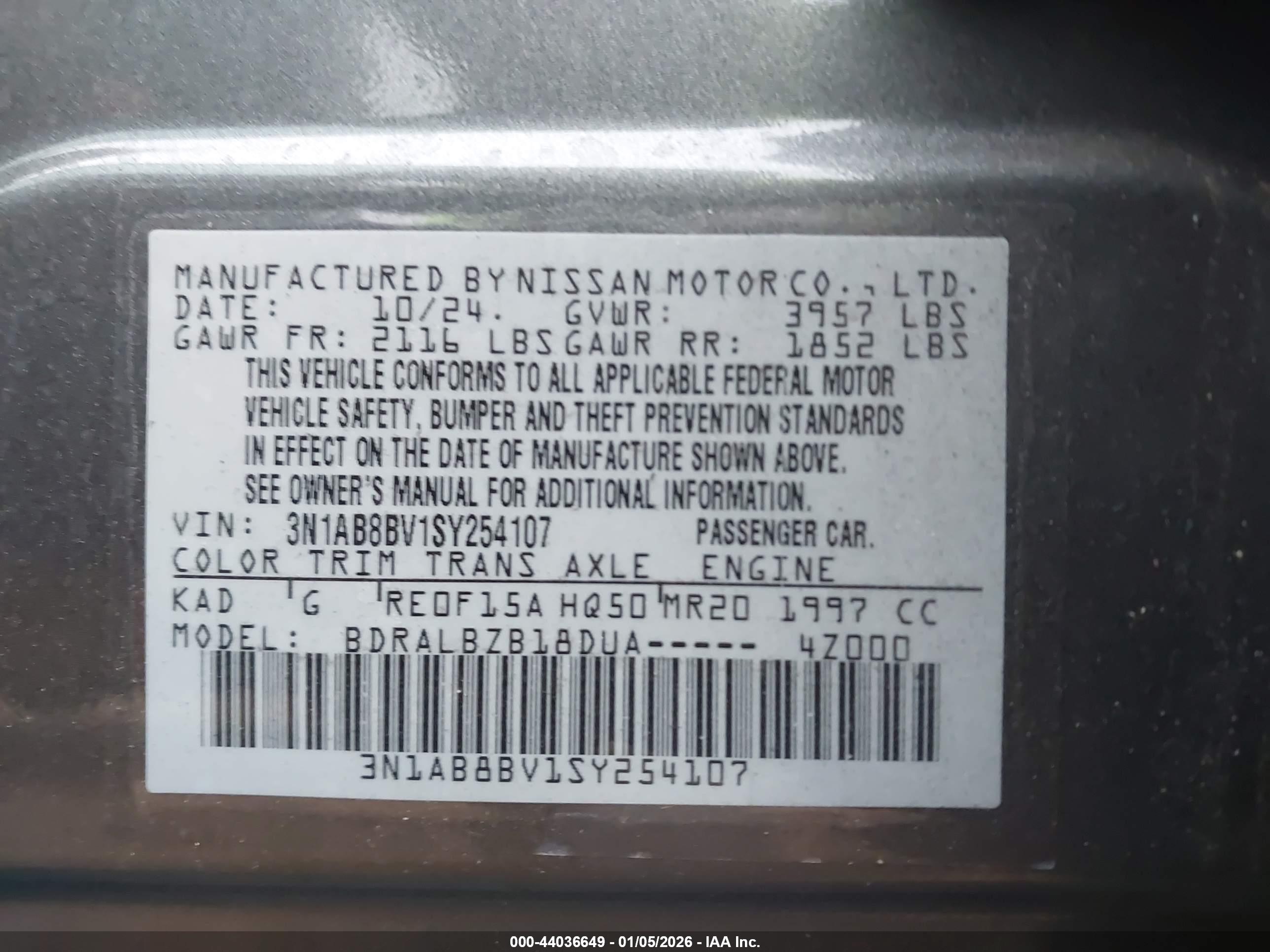 NISSAN SENTRA image 9