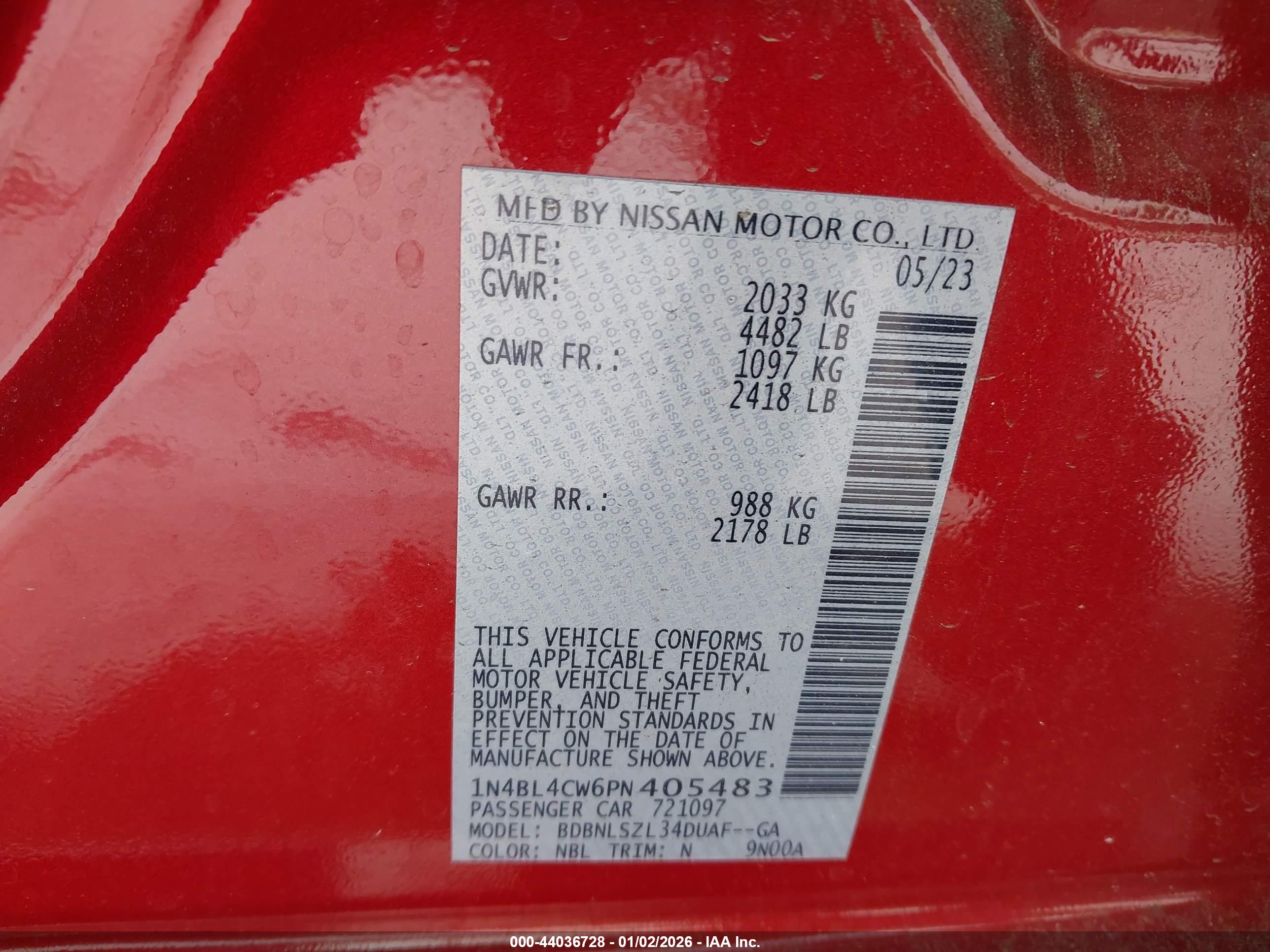 NISSAN ALTIMA image 9