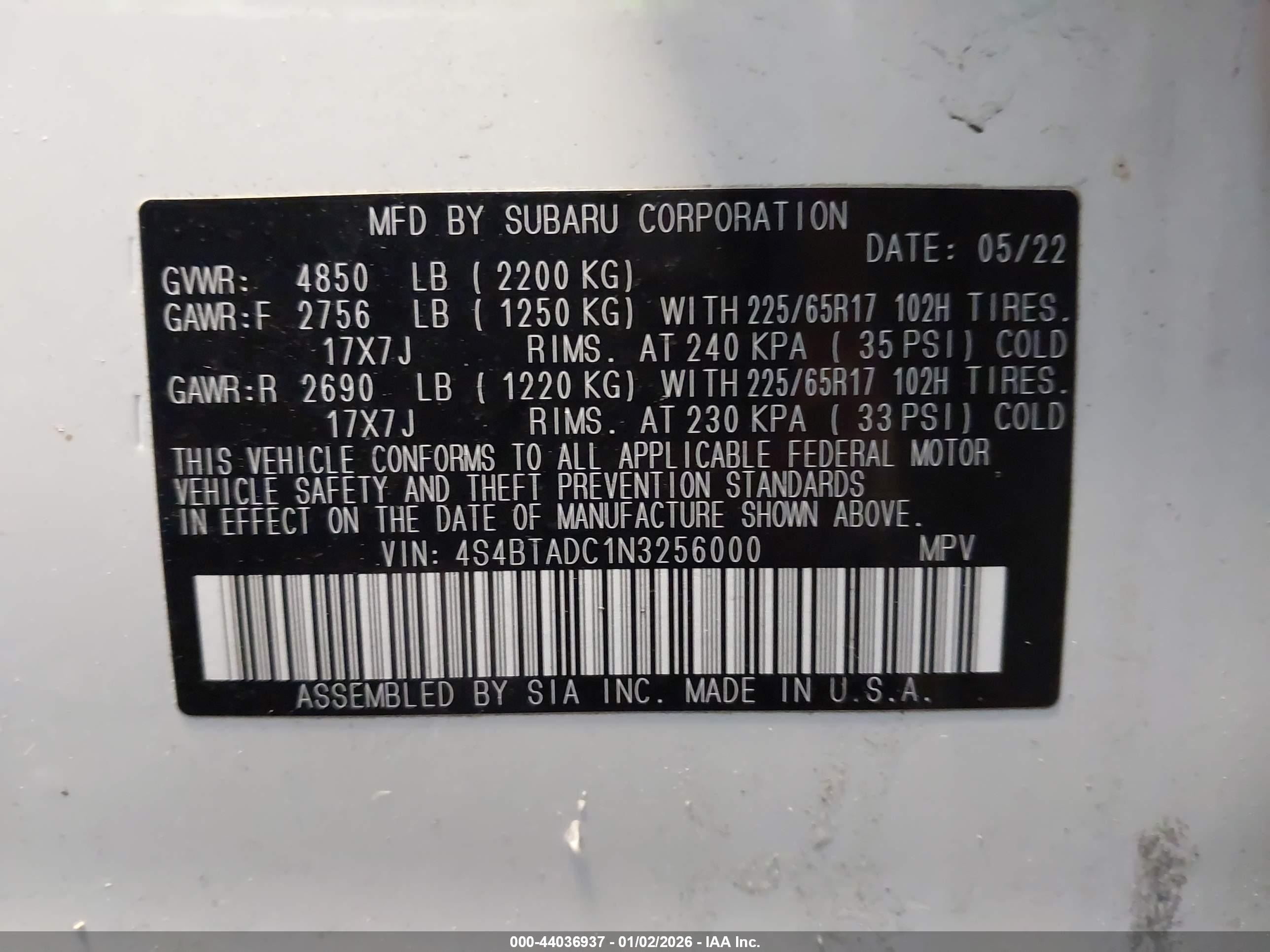 SUBARU OUTBACK image 9