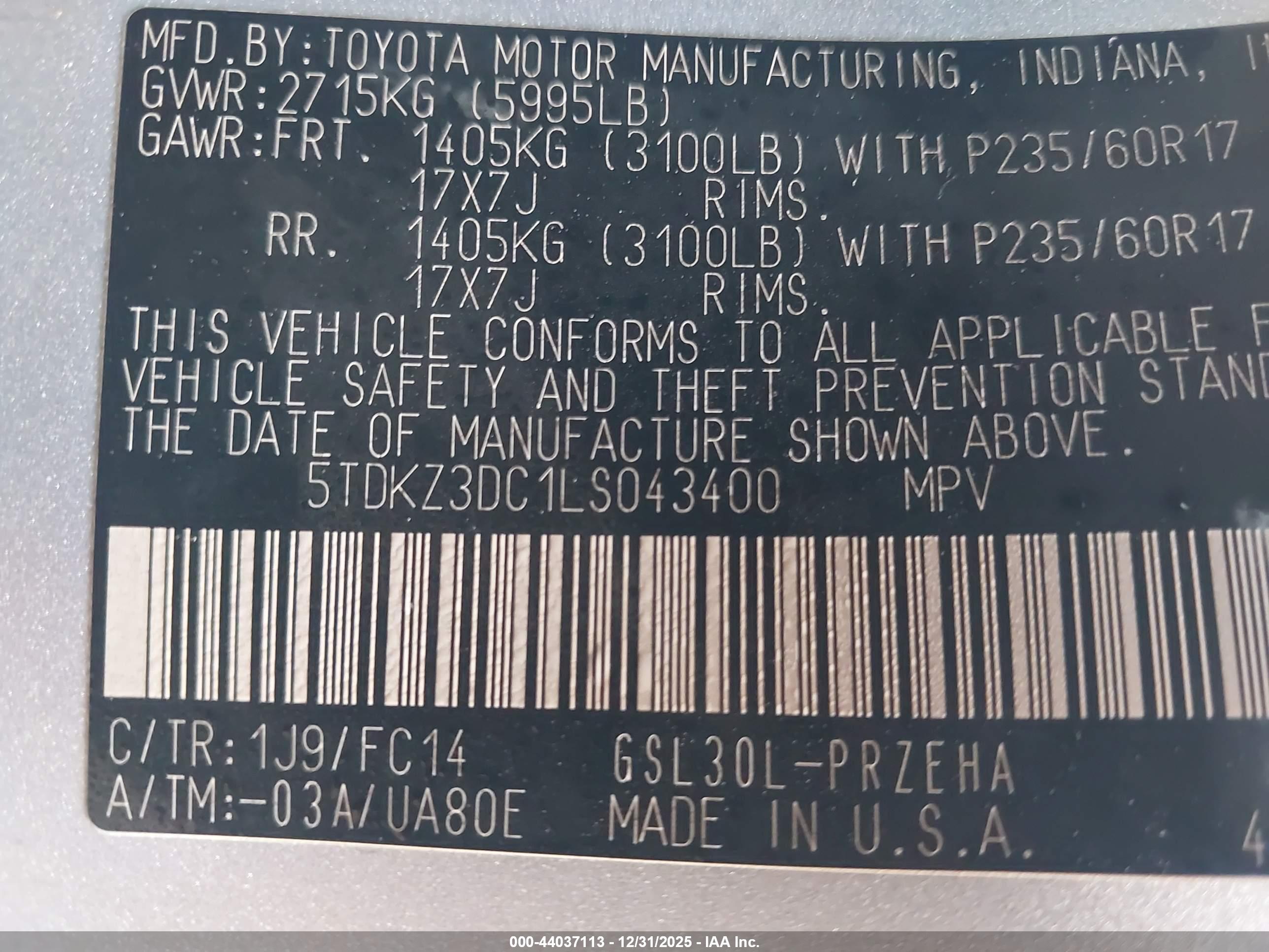 TOYOTA SIENNA image 9